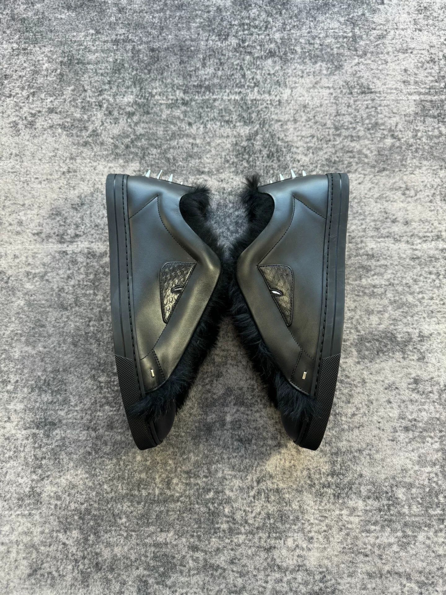Fendi Fendi Leather Fur Rivet Sneakers Size US 9 / IT 39 - 4 Thumbnail