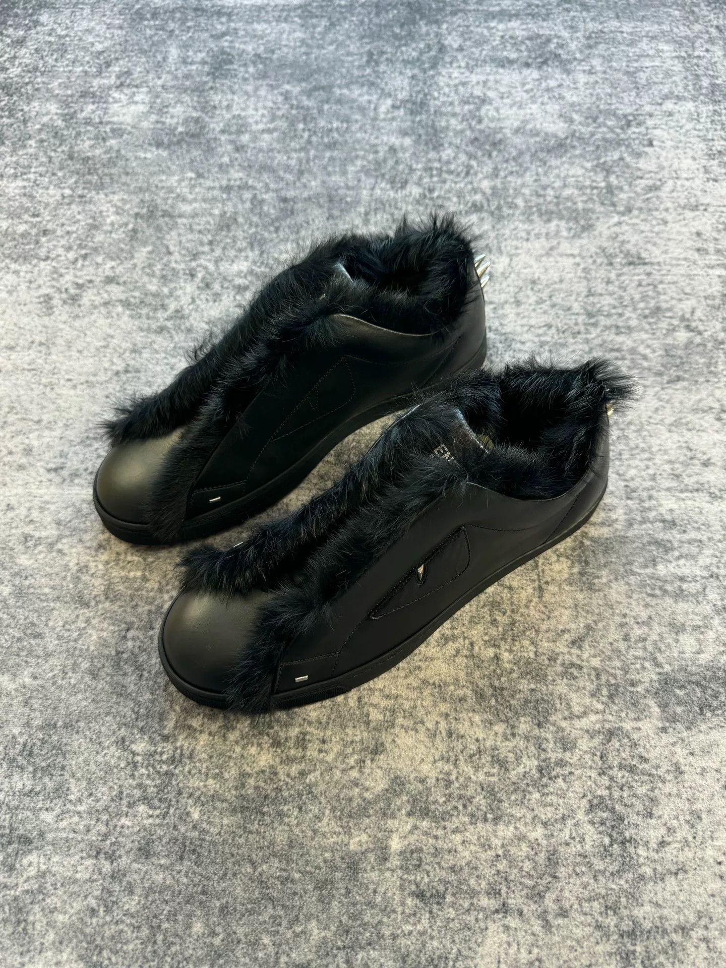 Fendi Fendi Leather Fur Rivet Sneakers Size US 9 / IT 39 - 3 Thumbnail