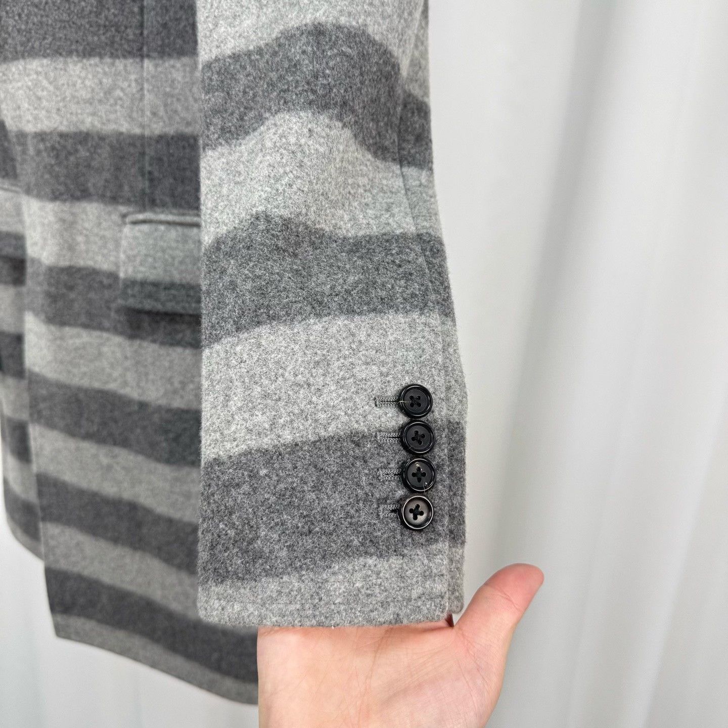 Thom Browne Thom Browne Wool Striped Shoulder Pad Coat Size US M / EU 48-50 / 2 - 4 Thumbnail