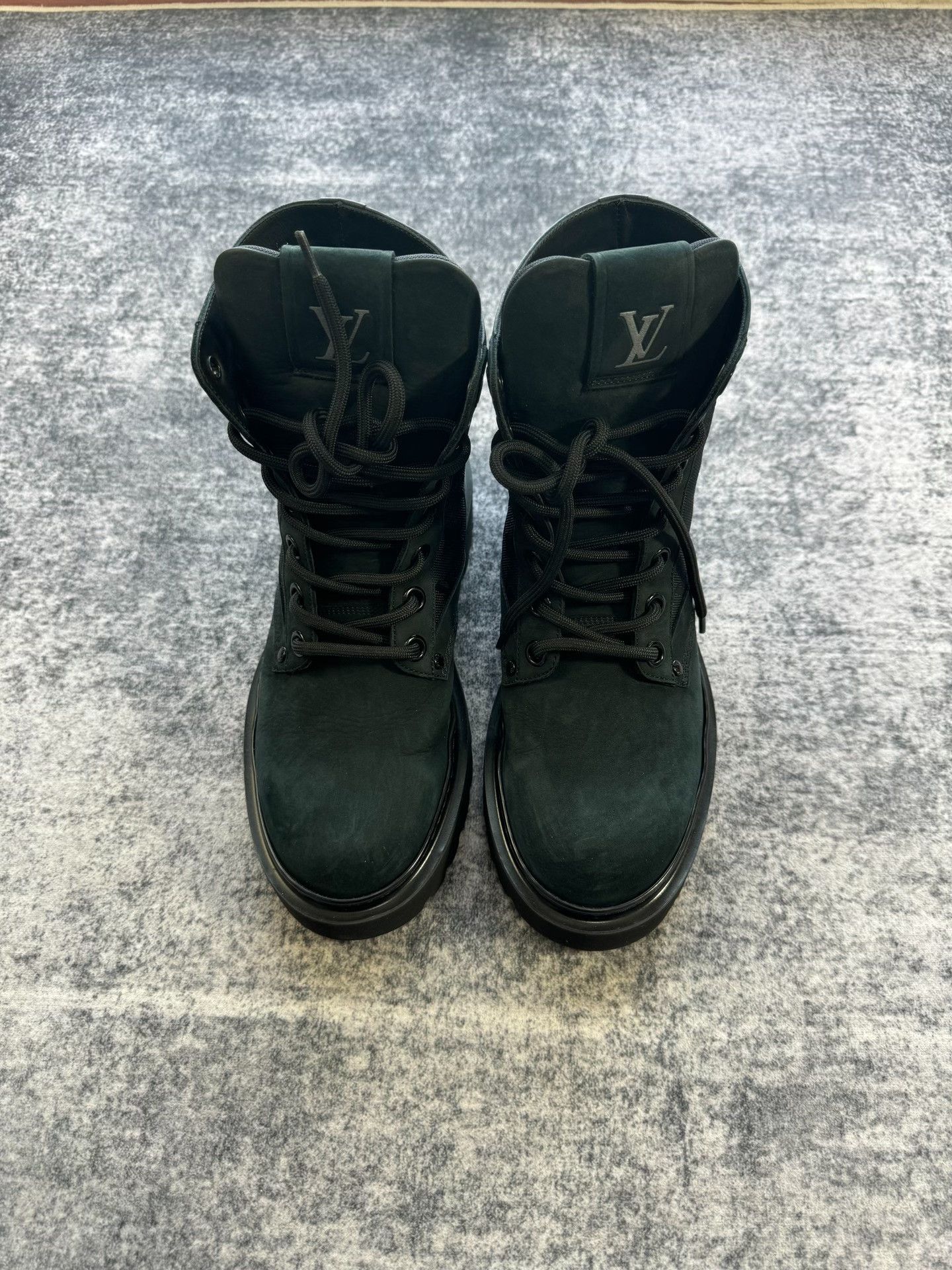 Louis Vuitton Louis Vuitton Black Monogram Leather Combat Boots Size US 7.5 / EU 40-41 - 2 Thumbnail