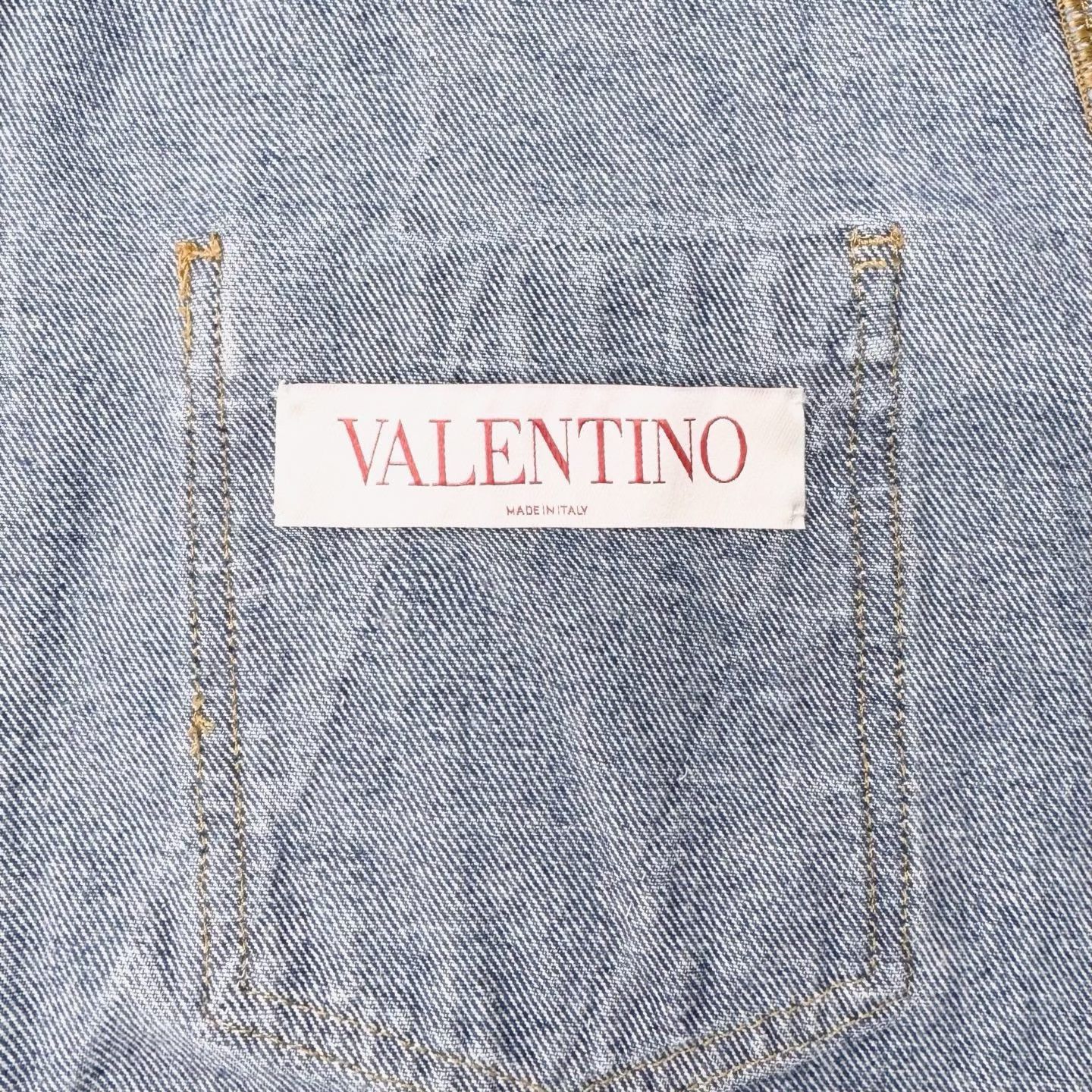 Valentino Valentino Logo Denim Jacket Size US M / EU 48-50 / 2 - 4 Thumbnail