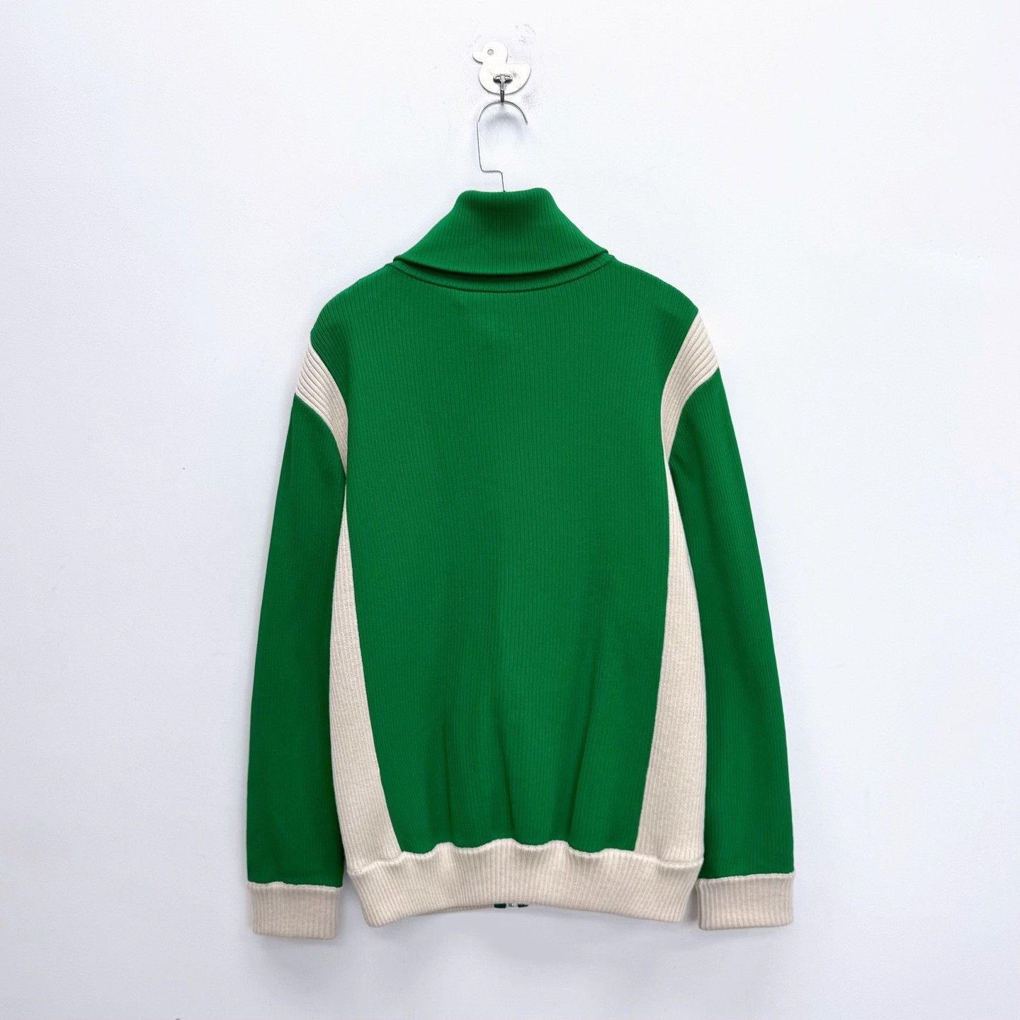 Valentino Valentino White-Green Chenille Lapel Knit Jacket Size US M / EU 48-50 / 2 - 2 Thumbnail