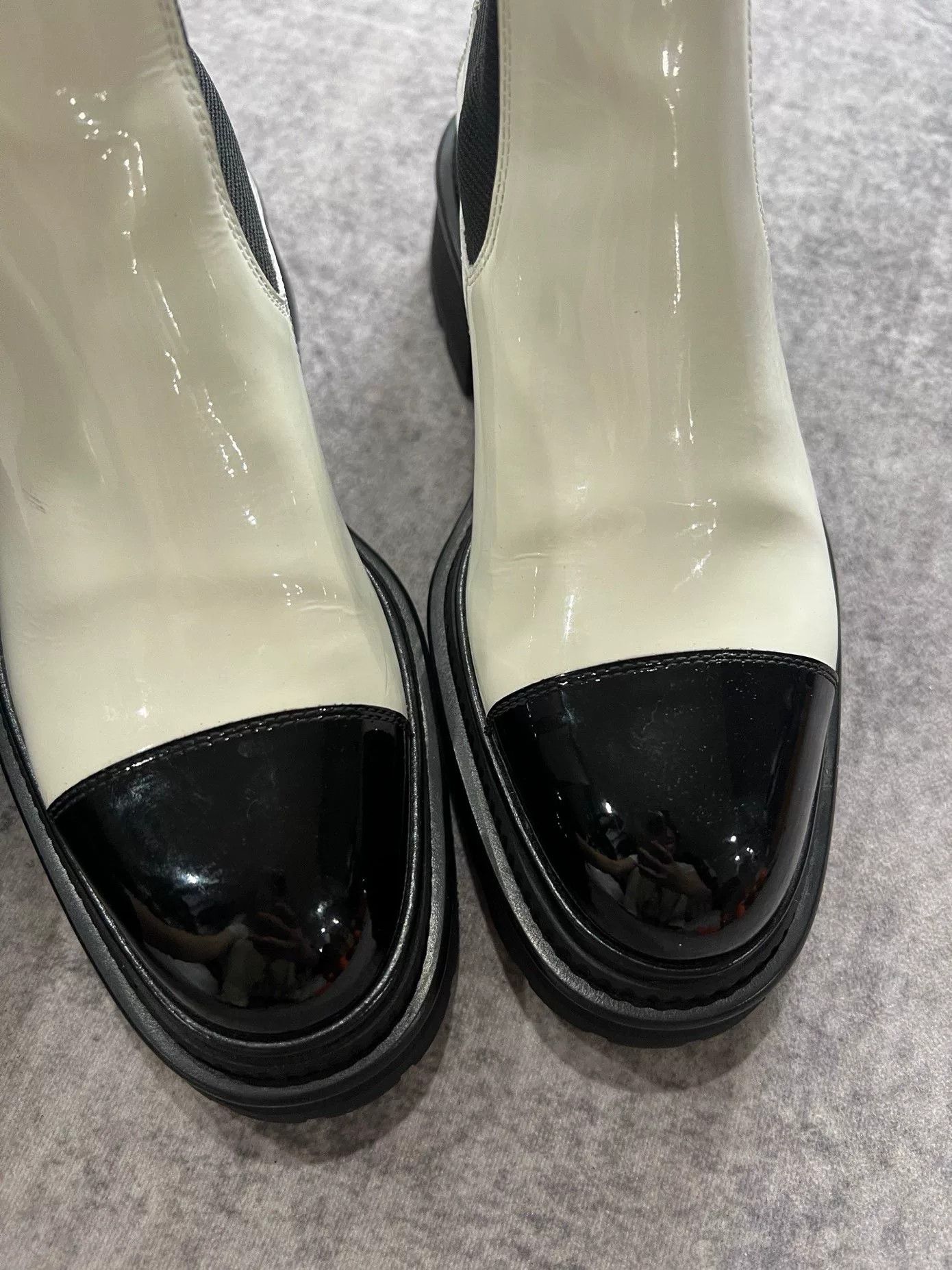 Chanel Chanel Black and White Short Boots Size US 5.5 / IT 35.5 - 3 Thumbnail