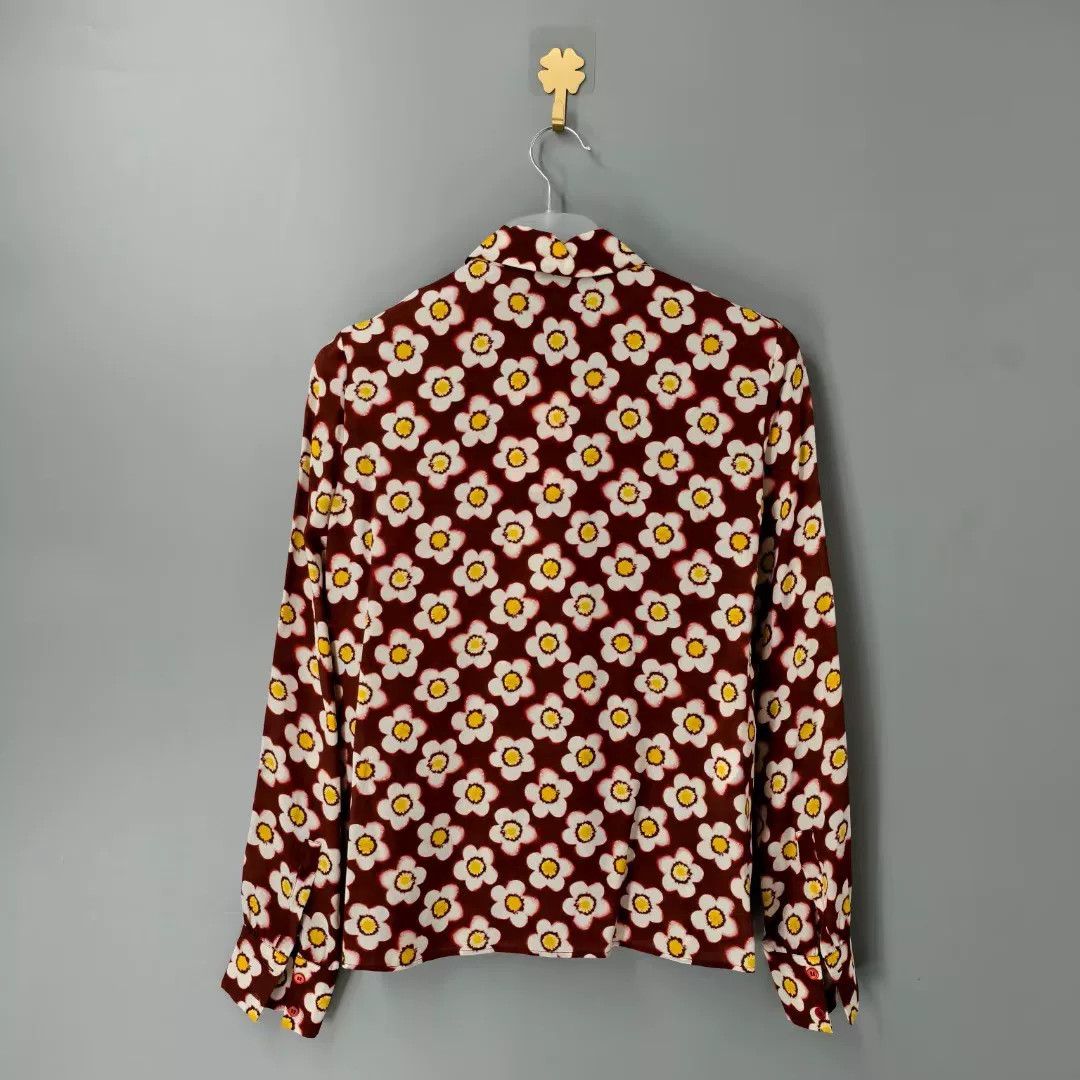 Miu Miu Miu Miu Sunflower Long-Sleeve Shirt Size S / US 4 / IT 40 - 2 Thumbnail