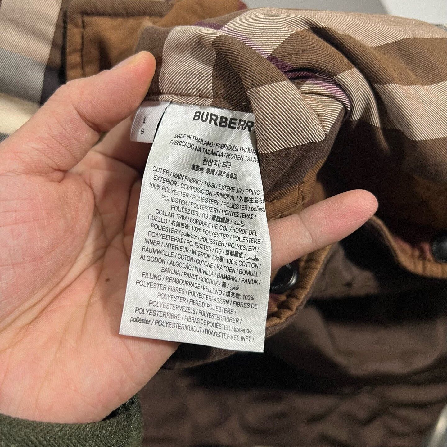 Burberry Burberry Plaid Cotton Heavy Coat l Men Size US L / EU 52-54 / 3 - 4 Thumbnail