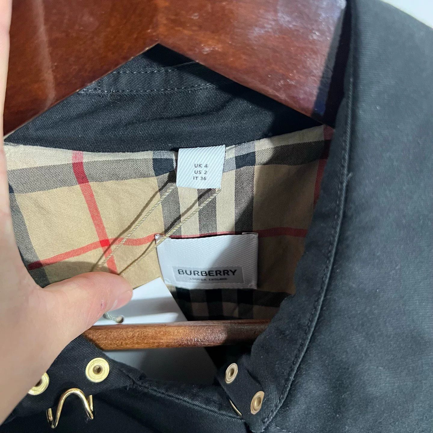 Burberry Burberry Black Coat S Women Size S / US 4 / IT 40 - 3 Thumbnail