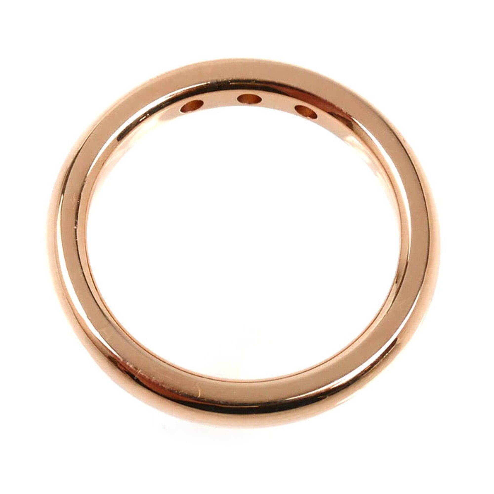 Tiffany & Co. TIFFANY&Co. Tiffany 18KPG Pink Gold Stacking Band Ring with 3 Diamonds, 3.4g, Women's Size ONE SIZE - 4 Thumbnail