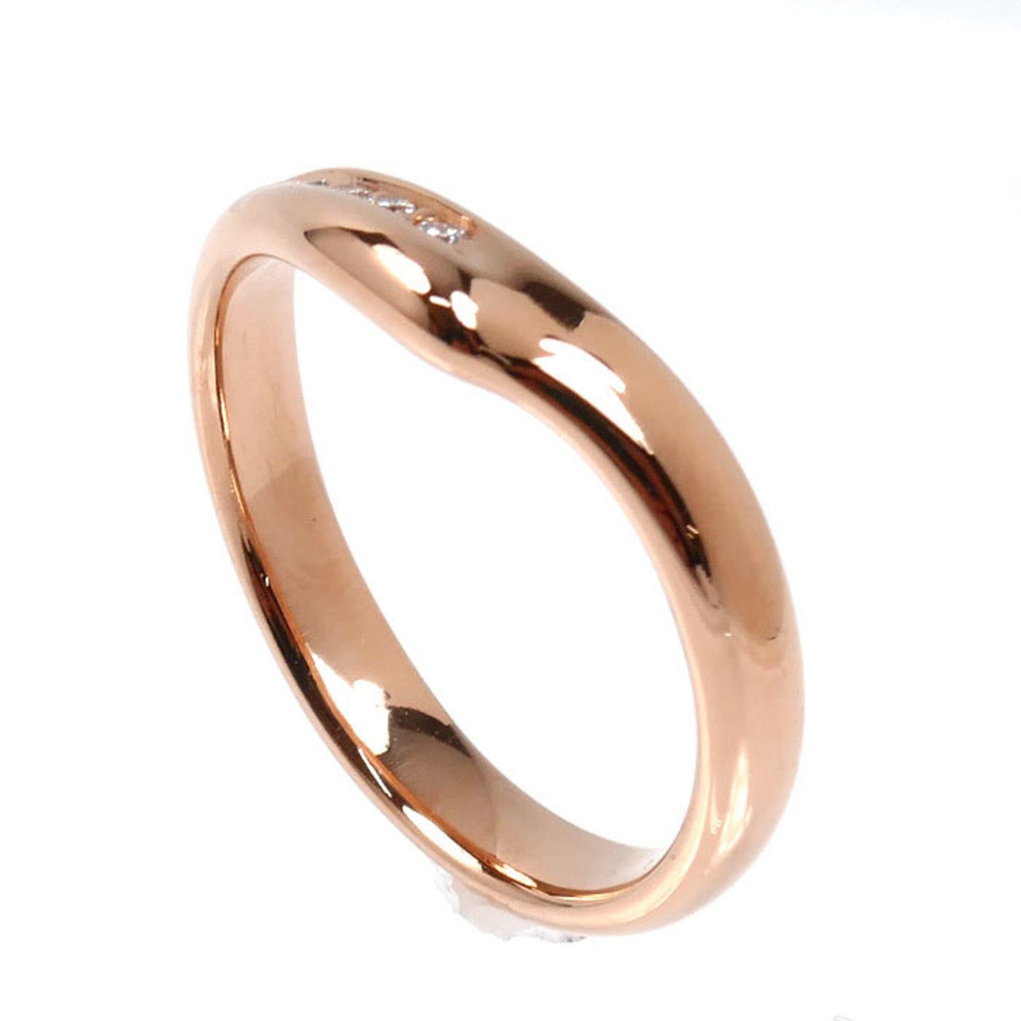 Tiffany & Co. TIFFANY&Co. Tiffany 18KPG Pink Gold Open Heart Band Diamond Ring, 3.0g, Women's Size ONE SIZE - 2 Thumbnail