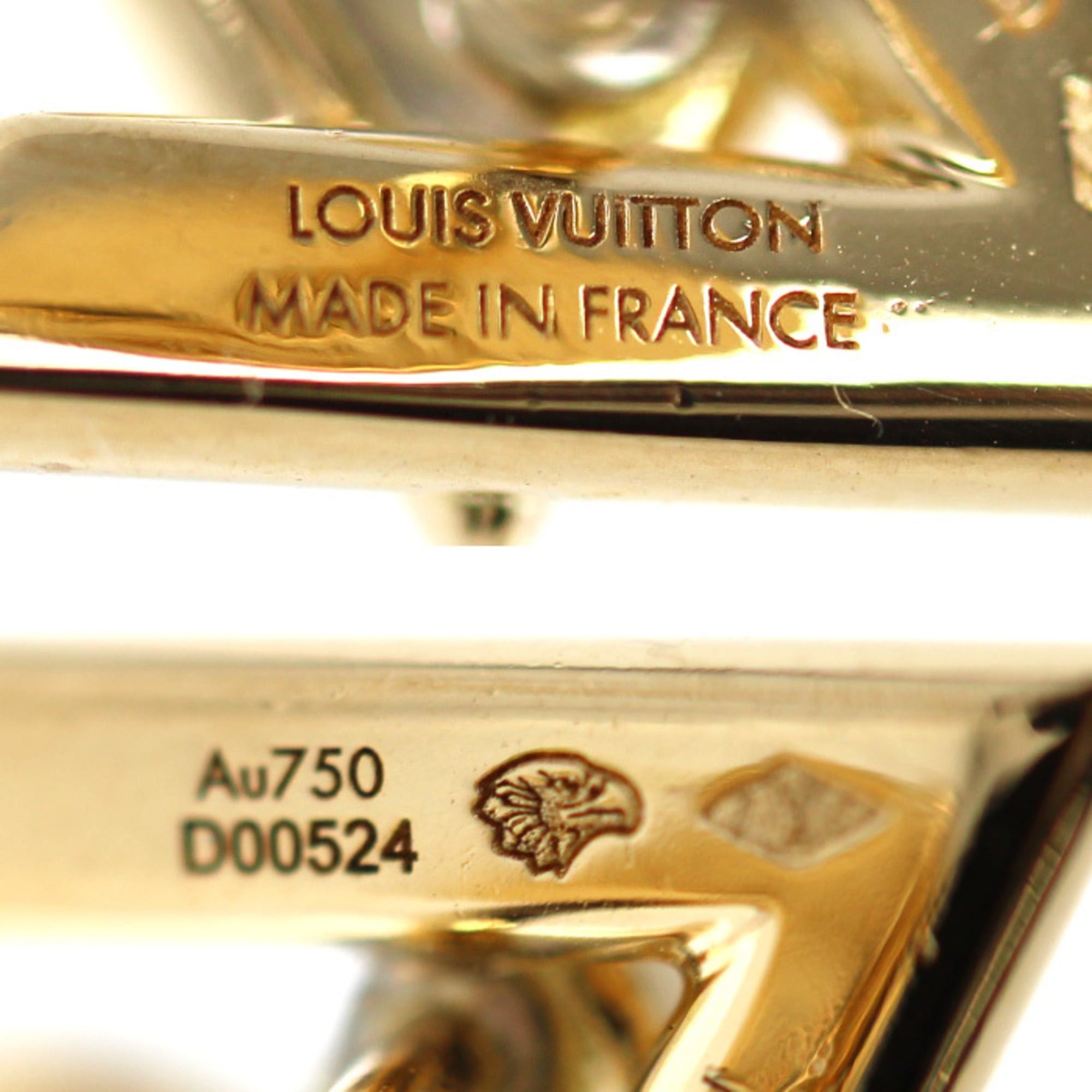 Louis Vuitton LOUIS VUITTON 18KYG Yellow Gold Vault One Earrings Q96969 Diamond 3.4g Set for Women Size ONE SIZE - 4 Thumbnail
