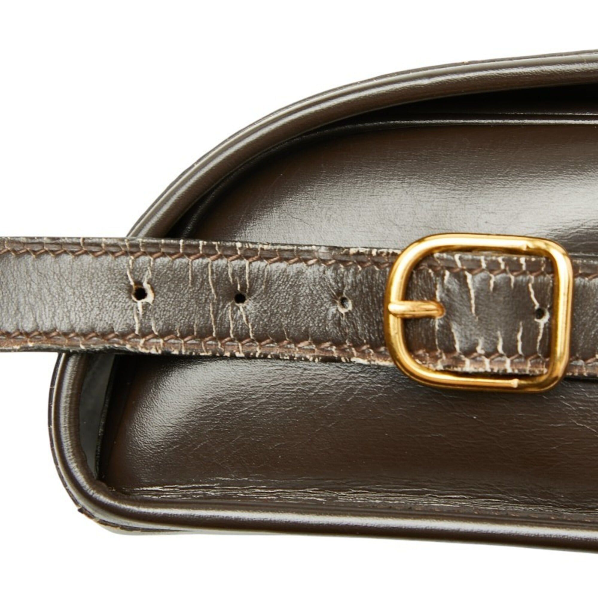 Hermes Hermes Duffle Crossbody Shoulder Bag, Brown Leather, Women's HERMES Size ONE SIZE - 6 Thumbnail