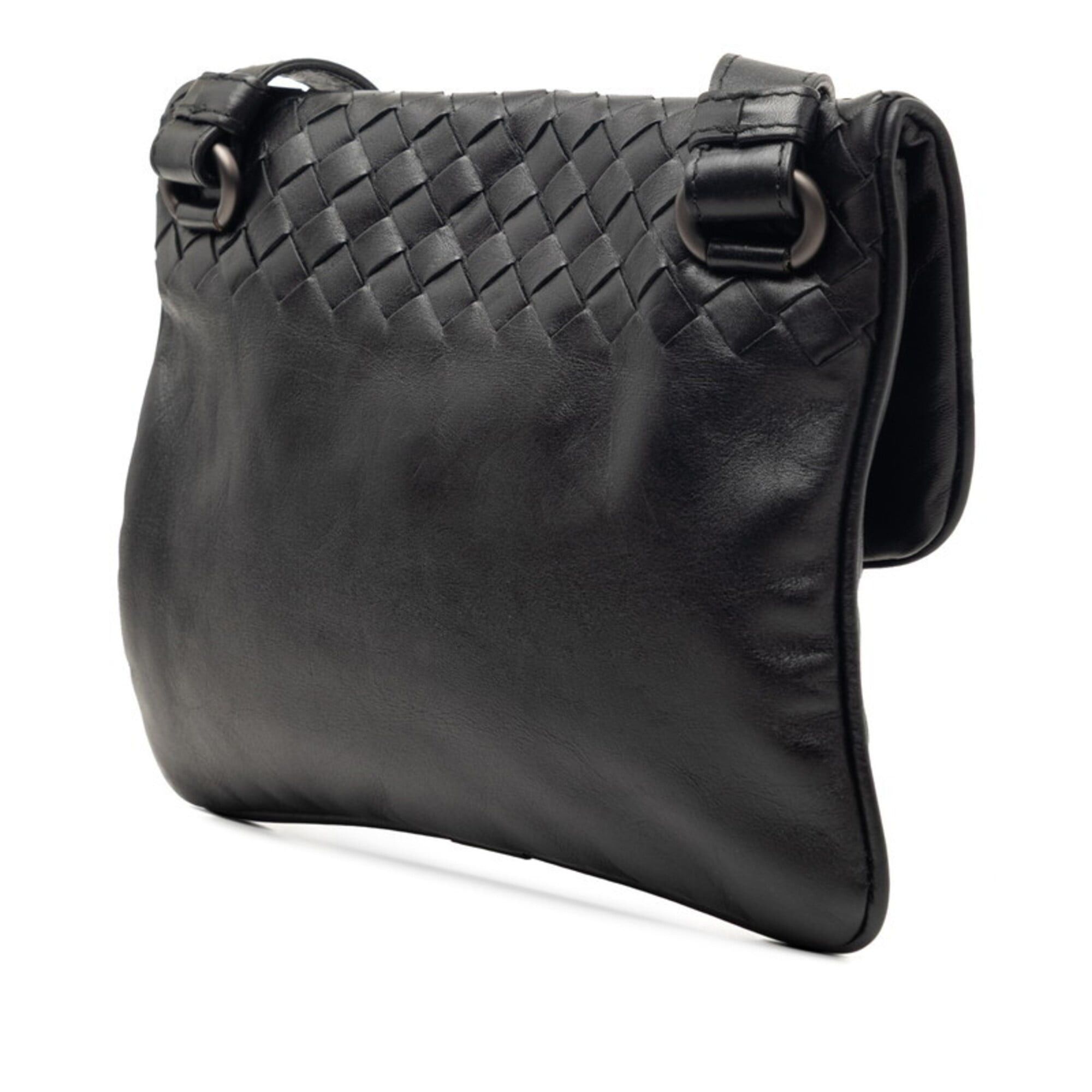 Bottega Veneta Bottega Veneta Intrecciato Crossbody Shoulder Bag Pouch Black Leather Women's BOTTEGAVENETA Size ONE SIZE - 2 Thumbnail