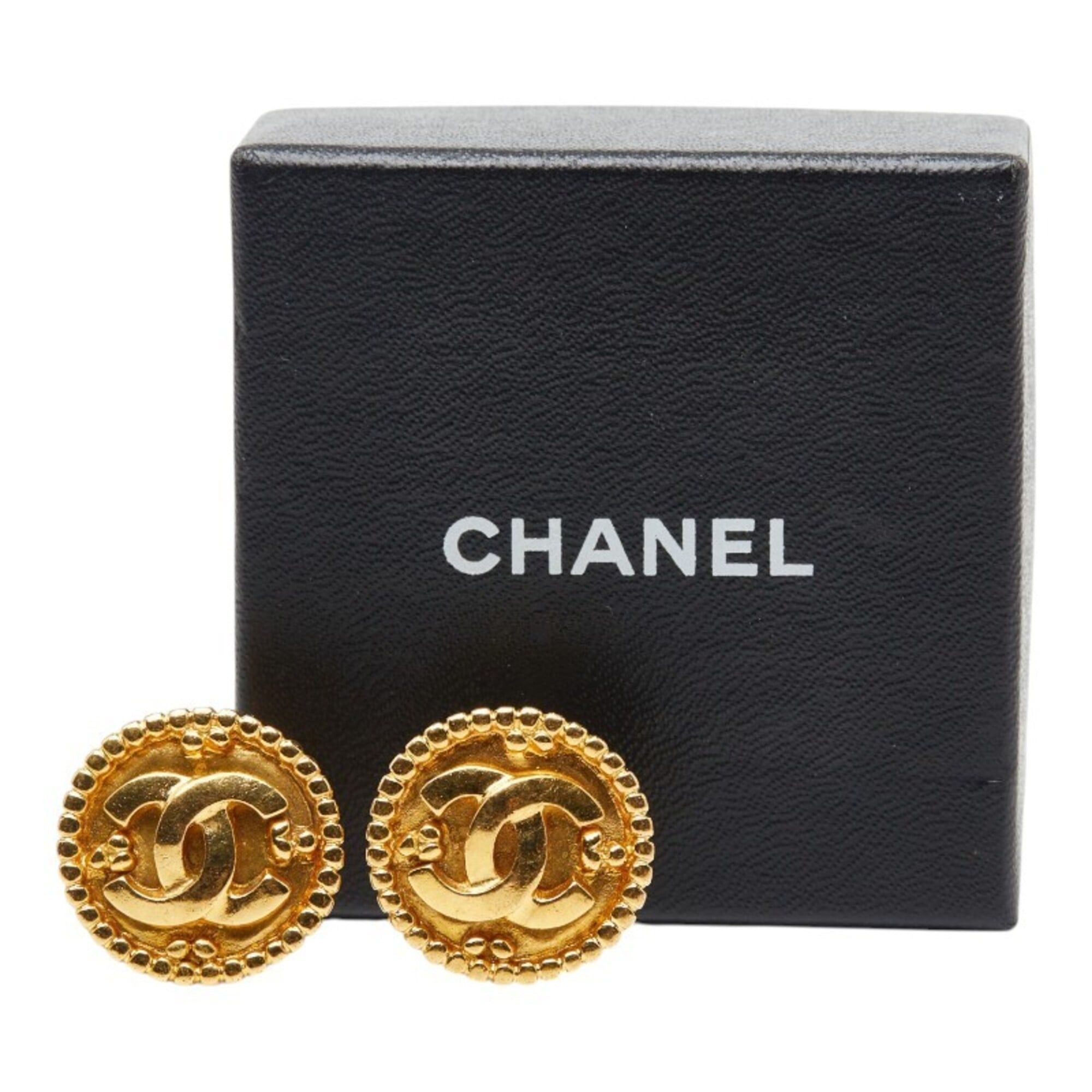 Chanel Chanel Coco Mark Vintage Earrings, Gold Plated, Women's CHANEL Size ONE SIZE - 4 Thumbnail