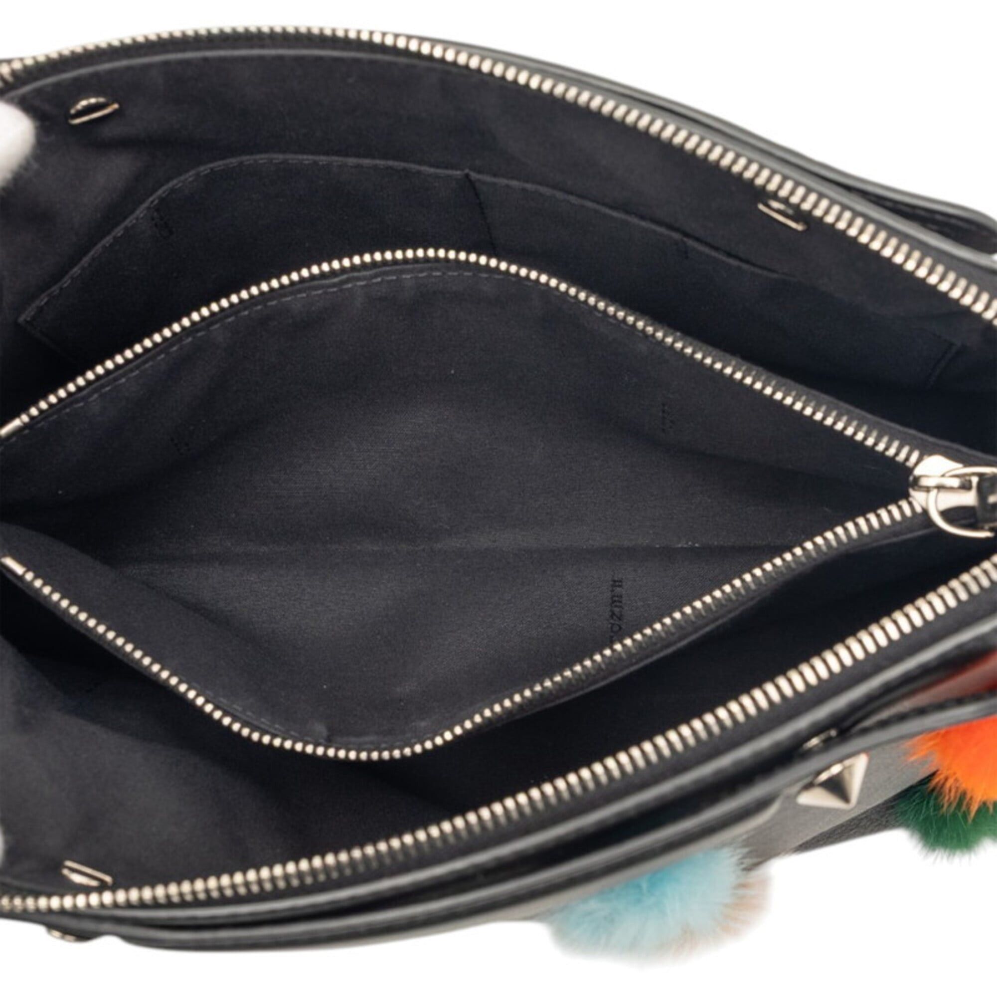 Fendi Fendi By The Way Medium Handbag Shoulder Bag 2WAY 8BL124 Black Multicolor Leather Fur Women's FENDI Size ONE SIZE - 4 Thumbnail