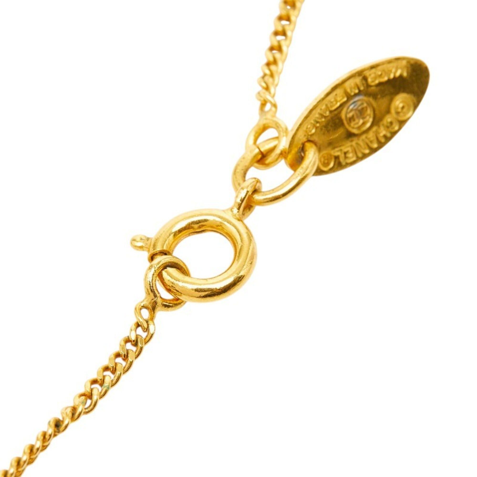Chanel Chanel Logo Necklace, Gold Plated, Faux Pearl, Women's CHANEL Size ONE SIZE - 5 Thumbnail
