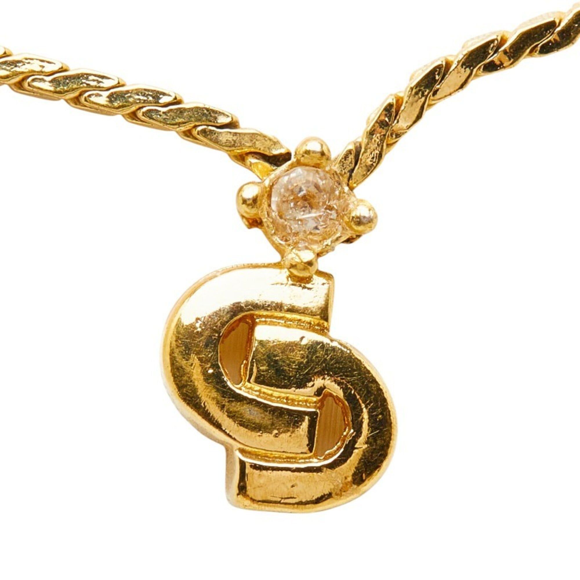 Dior Christian Dior Dior CD Logo Necklace, Gold Plated, Women's Size ONE SIZE - 2 Thumbnail