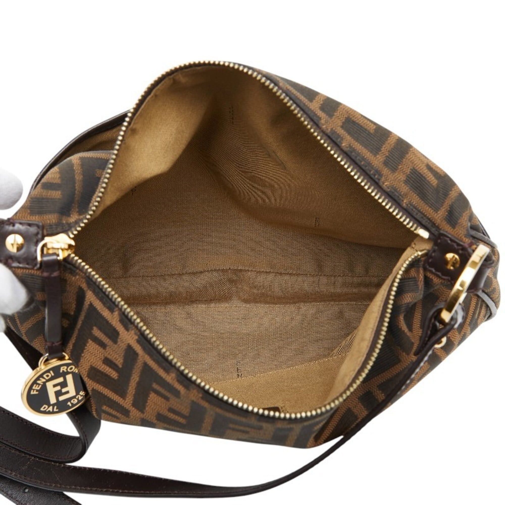 Fendi Fendi Zucca Crossbody Shoulder Bag 8BT190 Brown Canvas Leather Women's FENDI Size ONE SIZE - 10 Thumbnail