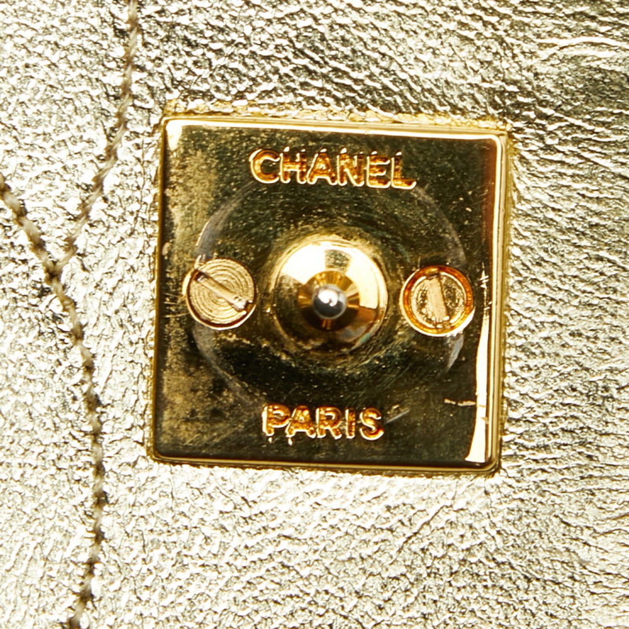 Chanel Chanel Coco Mark Mini Matelassé Chain Shoulder Bag, Gold Leather, Women's CHANEL Size ONE SIZE - 13 Thumbnail