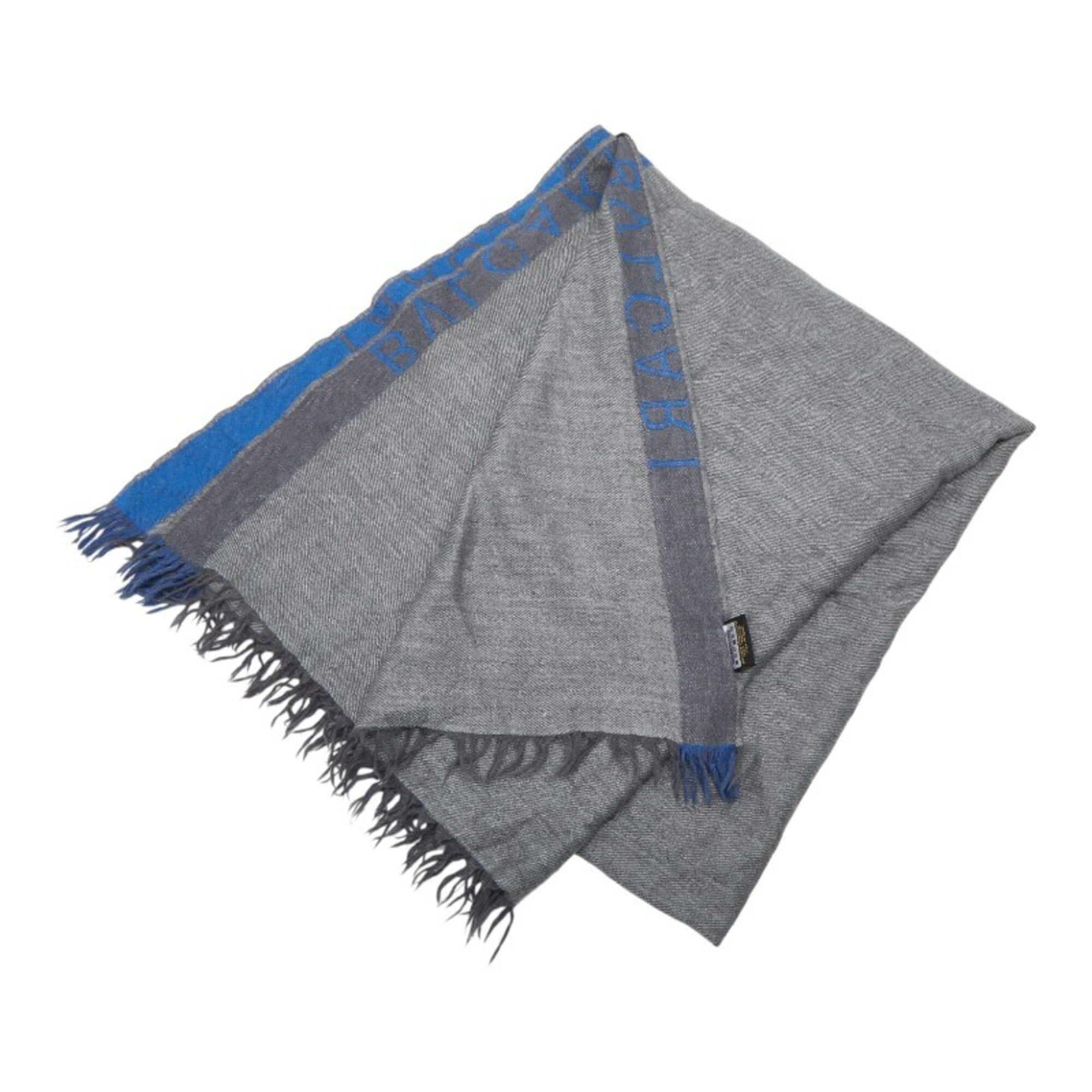 Bvlgari Bulgari Logo Scarf, Gray/Blue, Wool/Cashmere, Women's, BVLGARI Size ONE SIZE - 2 Thumbnail