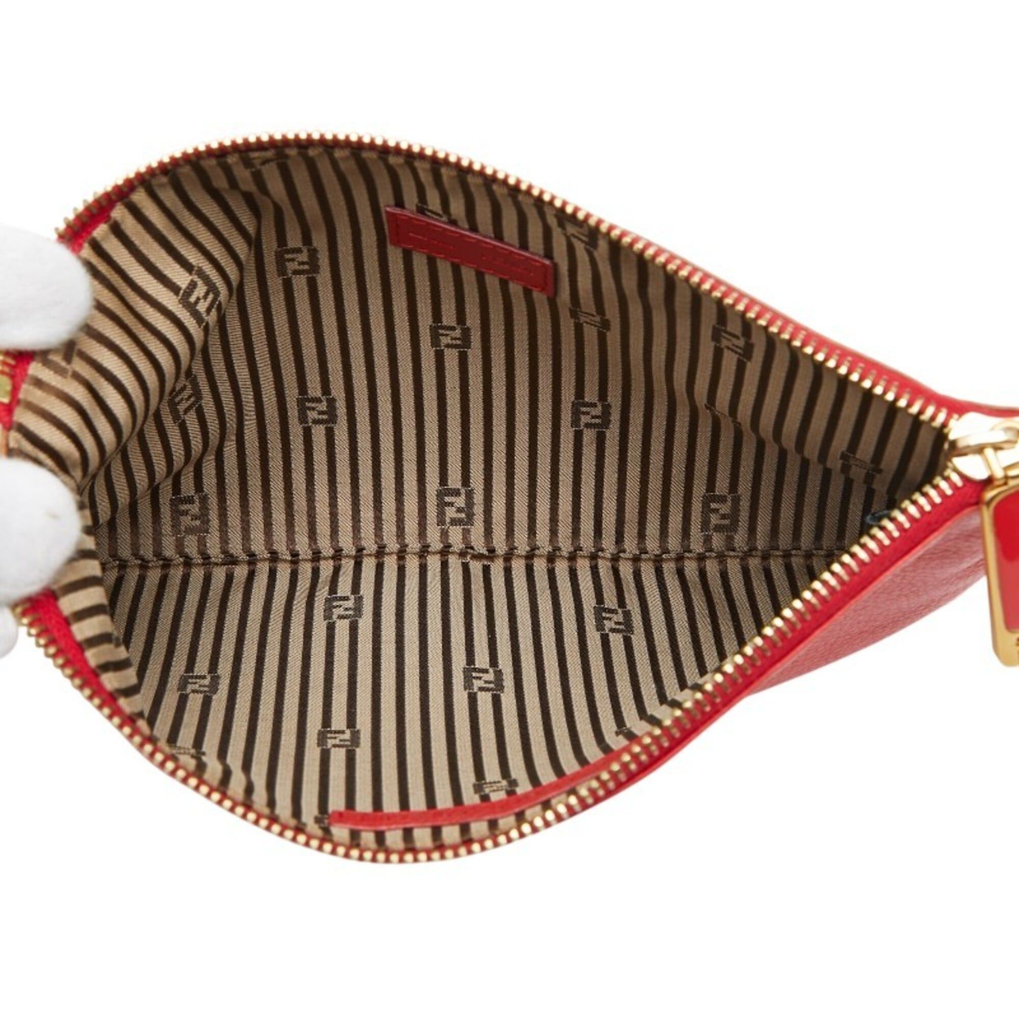 Fendi Fendi handbag pouch 8M0275 red brown leather women's FENDI Size ONE SIZE - 7 Thumbnail