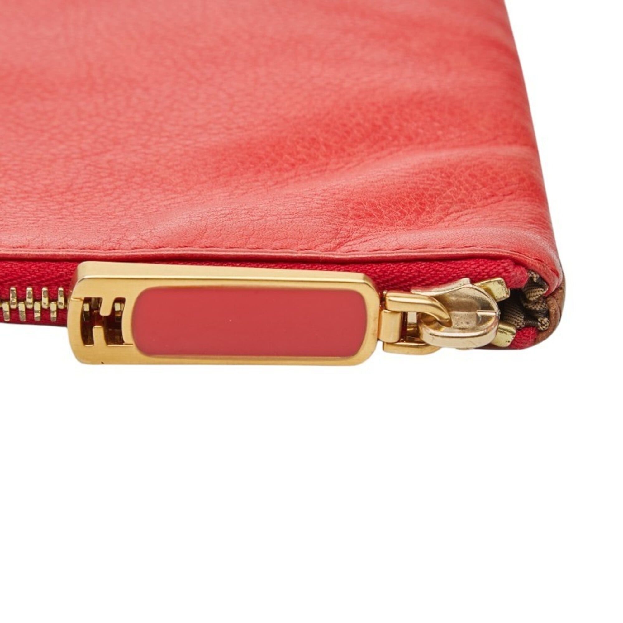 Fendi Fendi handbag pouch 8M0275 red brown leather women's FENDI Size ONE SIZE - 6 Thumbnail