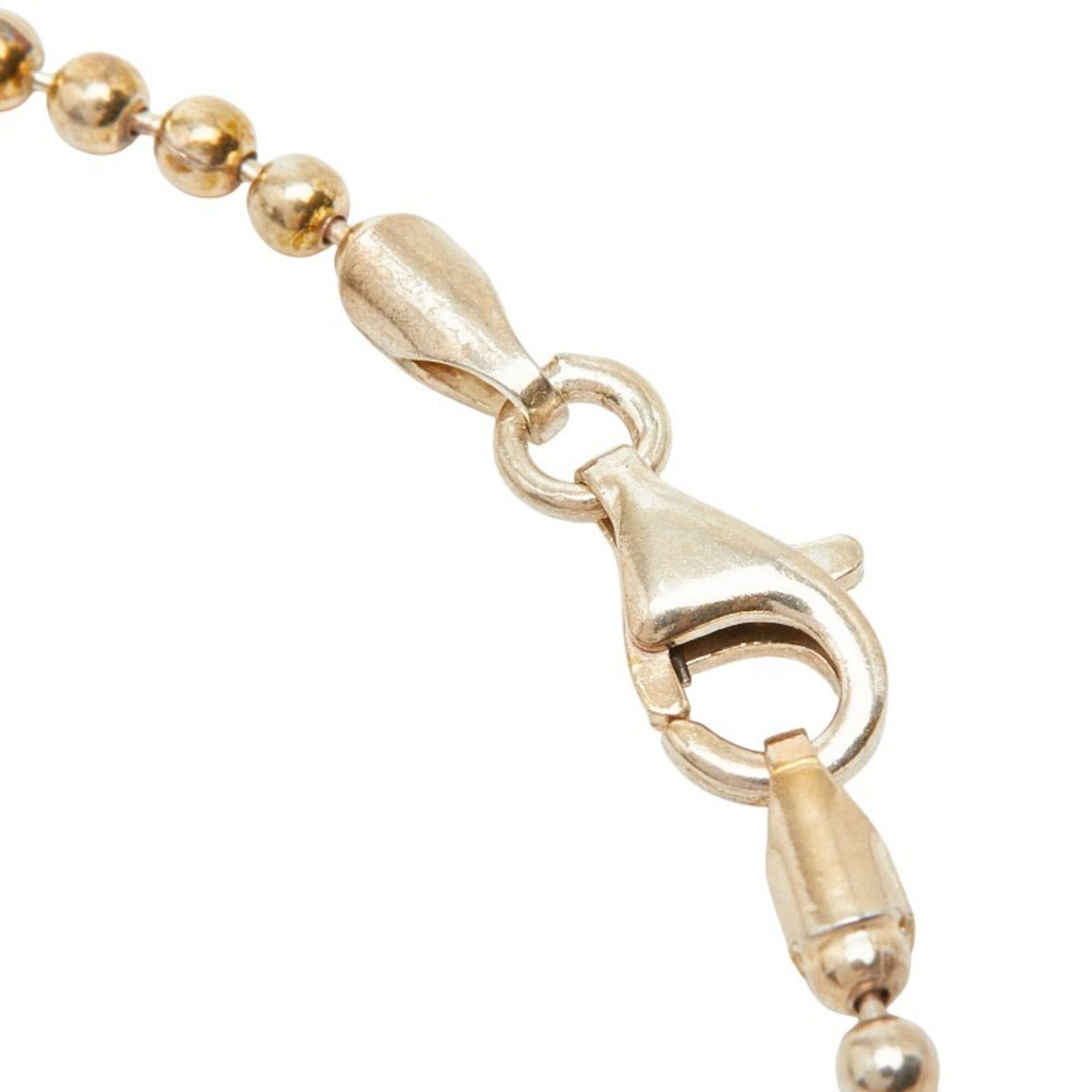 Gucci Gucci Logo Plate Bracelet, Ball Chain, SV925 Silver, Women's GUCCI Size ONE SIZE - 5 Thumbnail