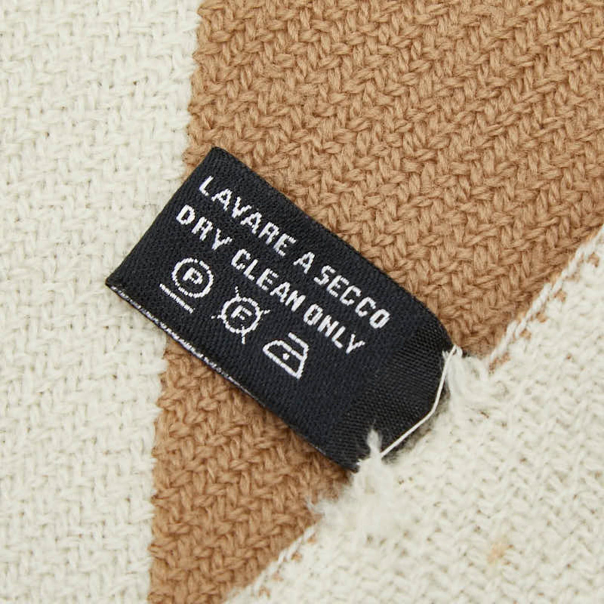 Gucci Gucci G-logo scarf, beige/brown wool, women's. Size ONE SIZE - 7 Thumbnail