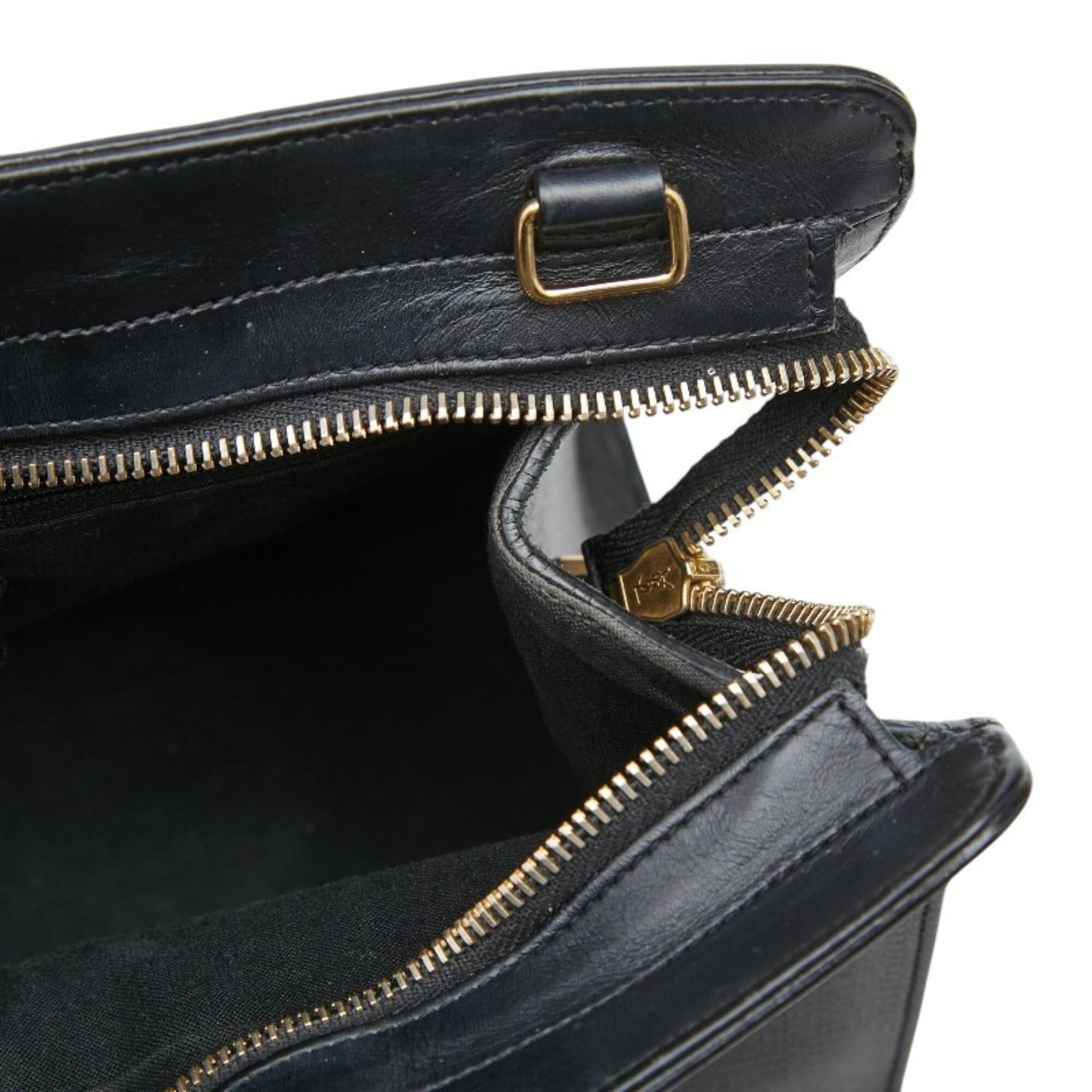 Saint Laurent Paris Saint Laurent Cabas Chic Handbag Shoulder Bag 400660 Black Leather Women's SAINT LAURENT Size ONE SIZE - 8 Thumbnail