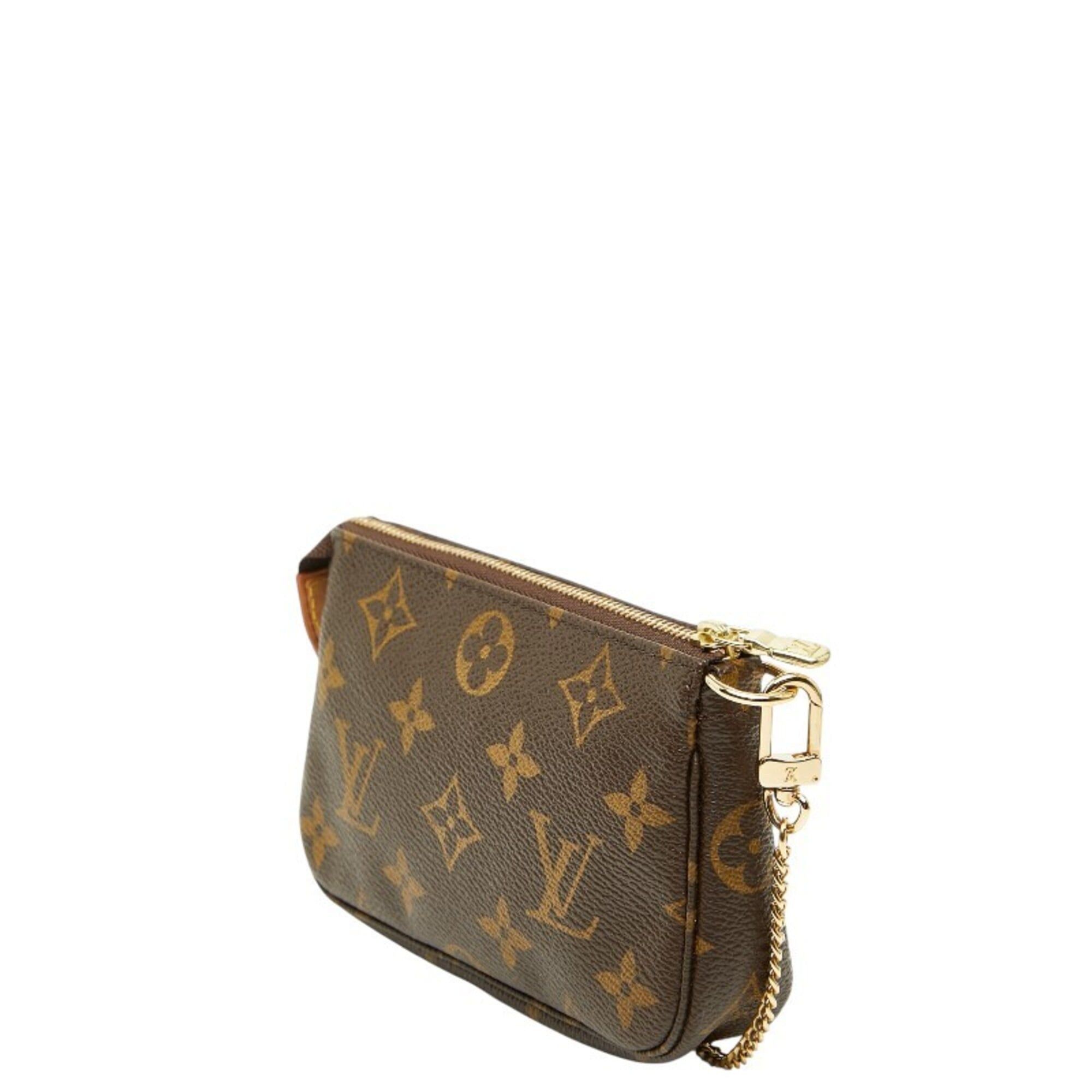 Louis Vuitton Louis Vuitton Monogram Mini Pochette Accessoires T&B Handbag Pouch M60153 Brown Leather Women's LOUIS VUITTON Size ONE SIZE - 2 Thumbnail