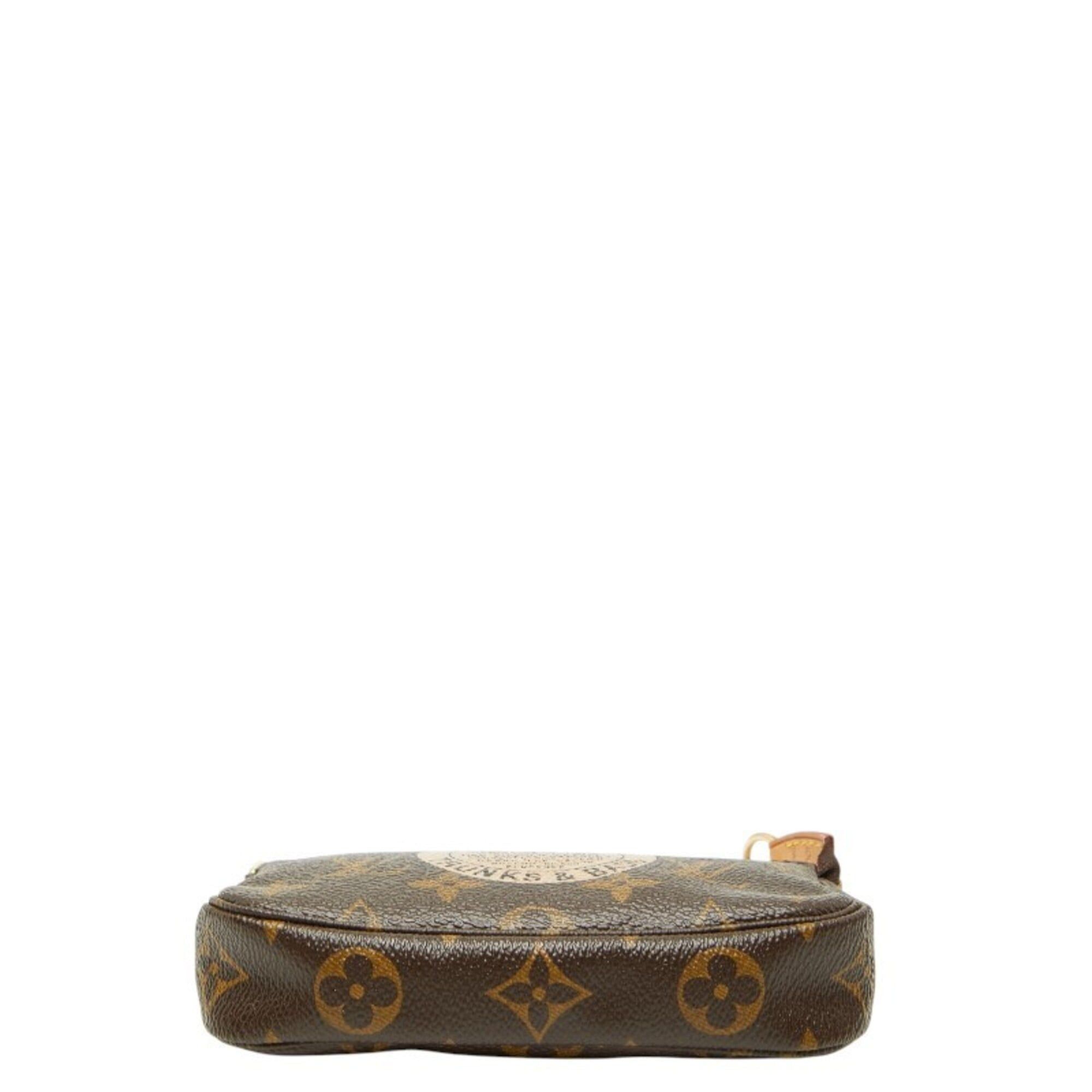Louis Vuitton Louis Vuitton Monogram Mini Pochette Accessoires T&B Handbag Pouch M60153 Brown Leather Women's LOUIS VUITTON Size ONE SIZE - 3 Thumbnail