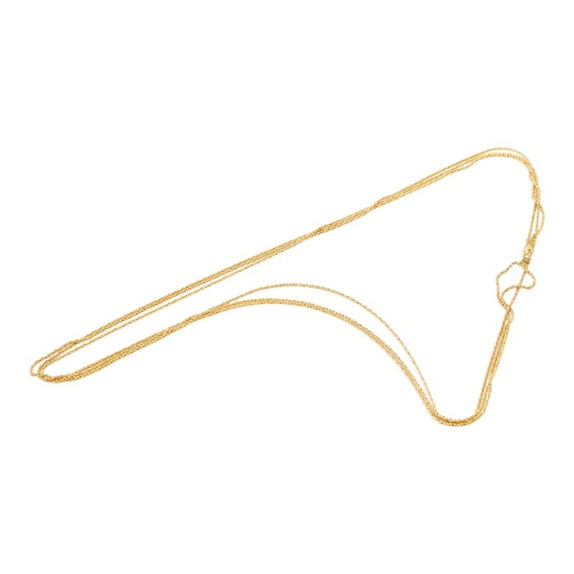 Dior Christian Dior Triple Chain Long Necklace, Gold Plated, Women's Size ONE SIZE - 3 Thumbnail