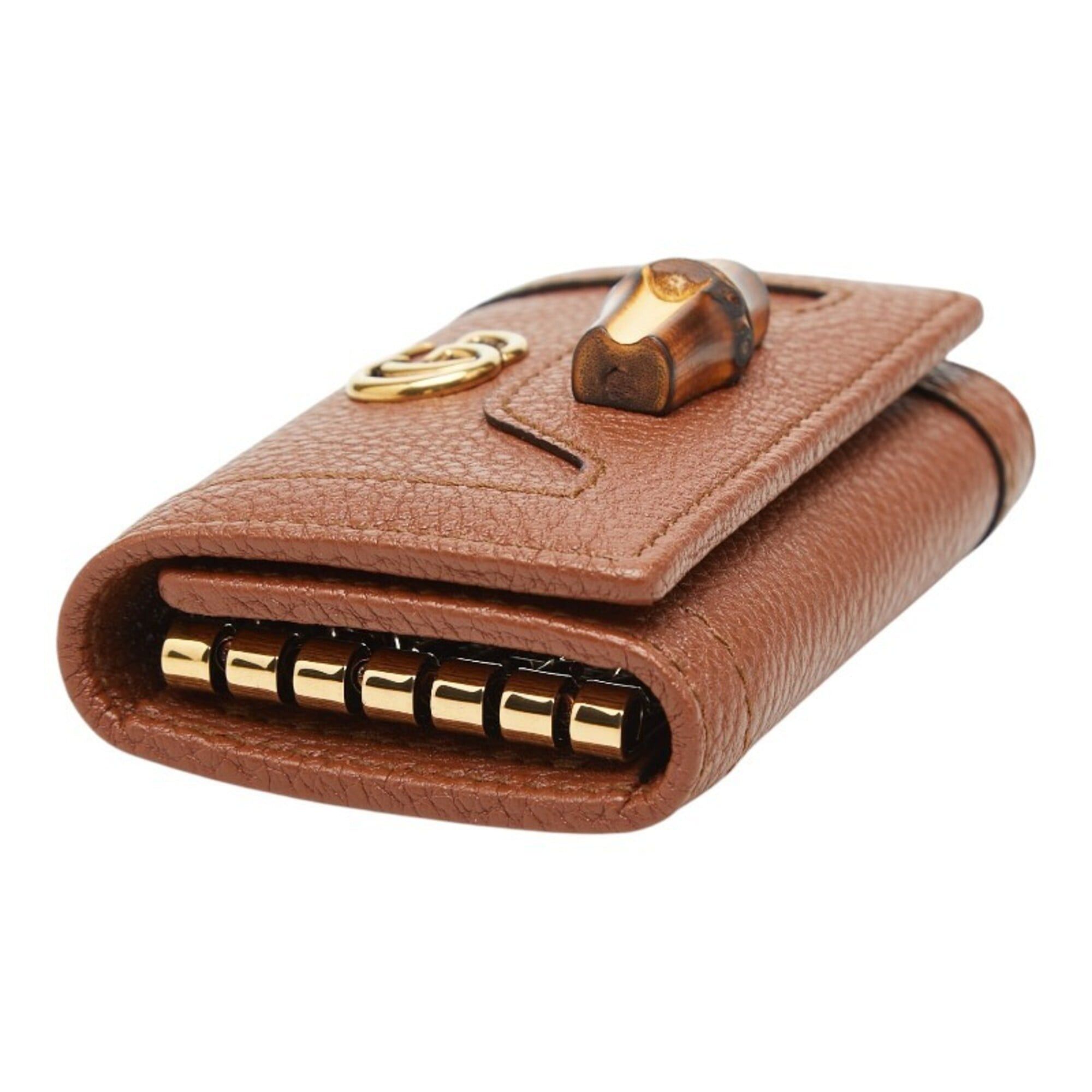 Gucci Gucci Diana Bamboo 6-Key Case 658636 Brown Leather Women's GUCCI Size ONE SIZE - 5 Thumbnail