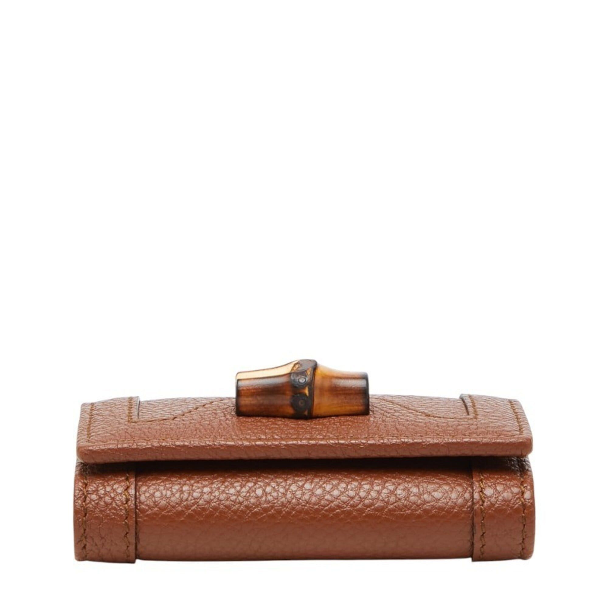 Gucci Gucci Diana Bamboo 6-Key Case 658636 Brown Leather Women's GUCCI Size ONE SIZE - 3 Thumbnail