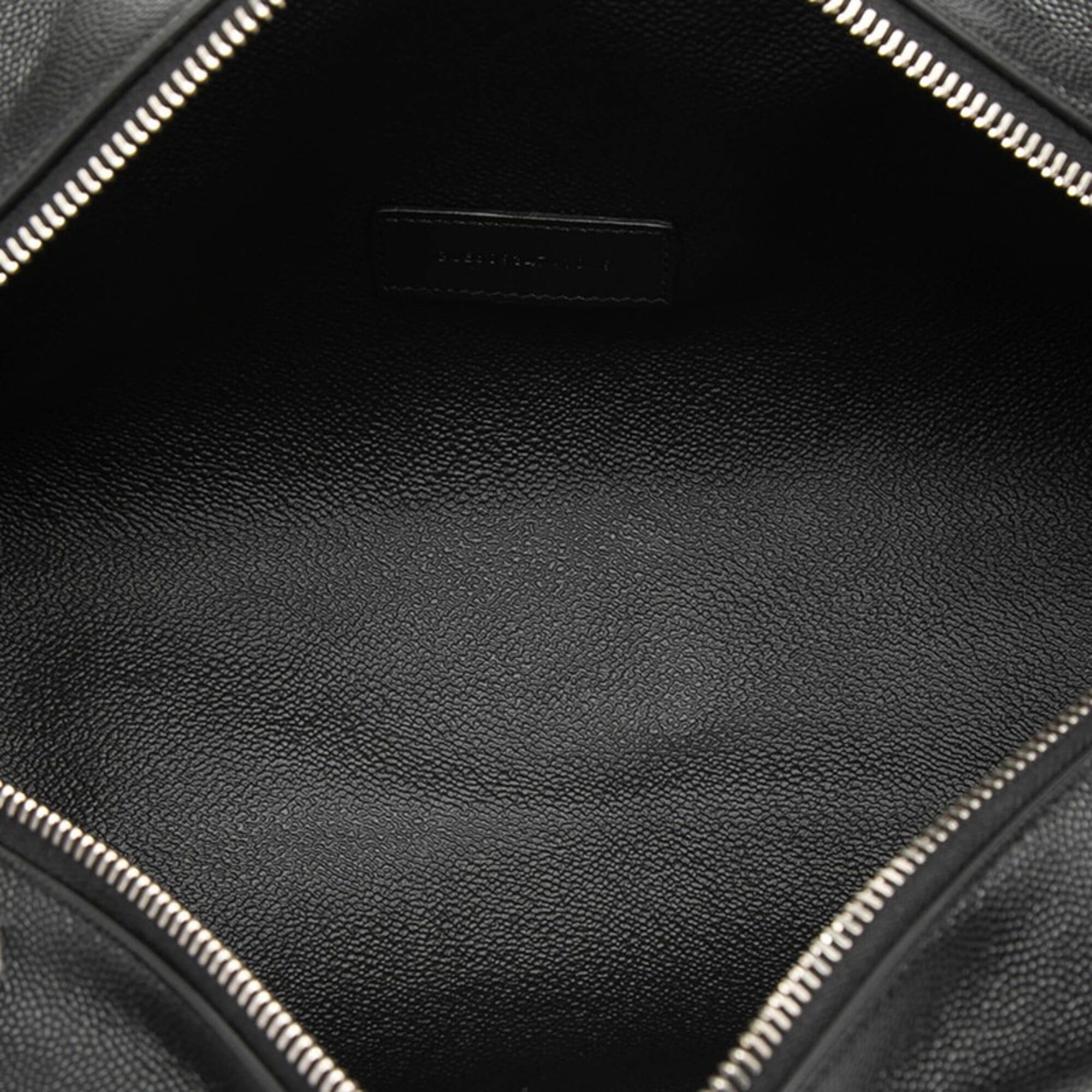 Saint Laurent Paris Saint Laurent Logo Second Bag Travel Pouch 609347 1GF0N Black Leather Women's SAINT LAURENT Size ONE SIZE - 4 Thumbnail