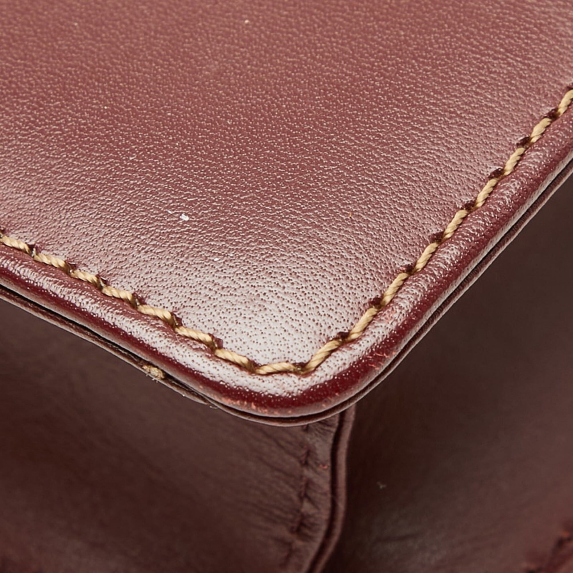 Cartier Cartier Must Line Crossbody Flap Shoulder Bag, Wine Red Leather, Women's CARTIER Size ONE SIZE - 6 Thumbnail