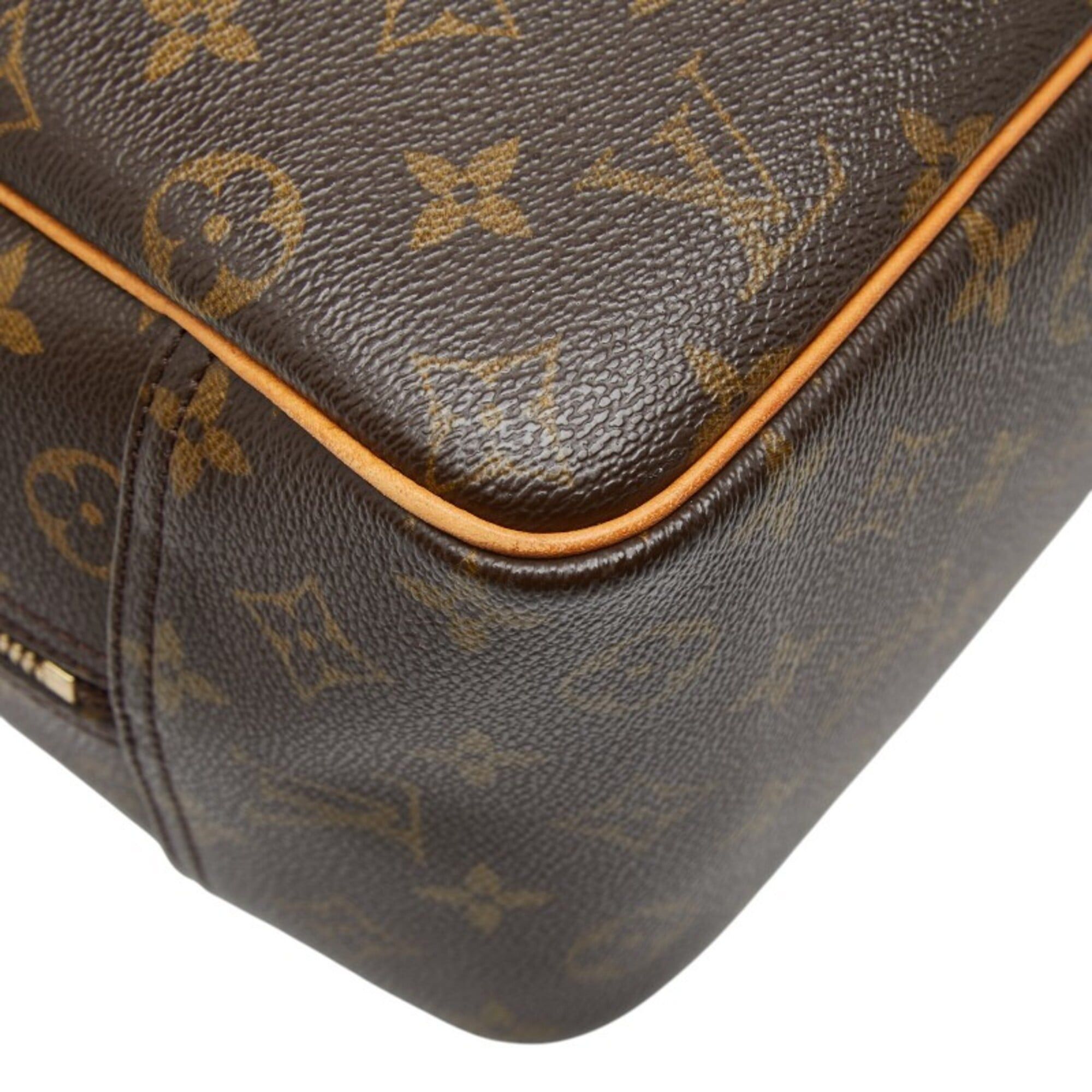 Louis Vuitton Louis Vuitton Monogram Deauville Handbag M47270 Brown Leather Women's LOUIS VUITTON Size ONE SIZE - 7 Thumbnail