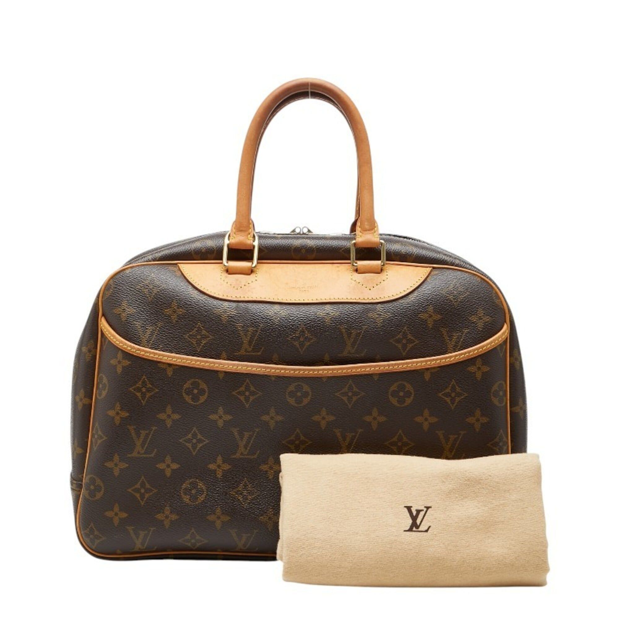 Louis Vuitton Louis Vuitton Monogram Deauville Handbag M47270 Brown Leather Women's LOUIS VUITTON Size ONE SIZE - 12 Thumbnail