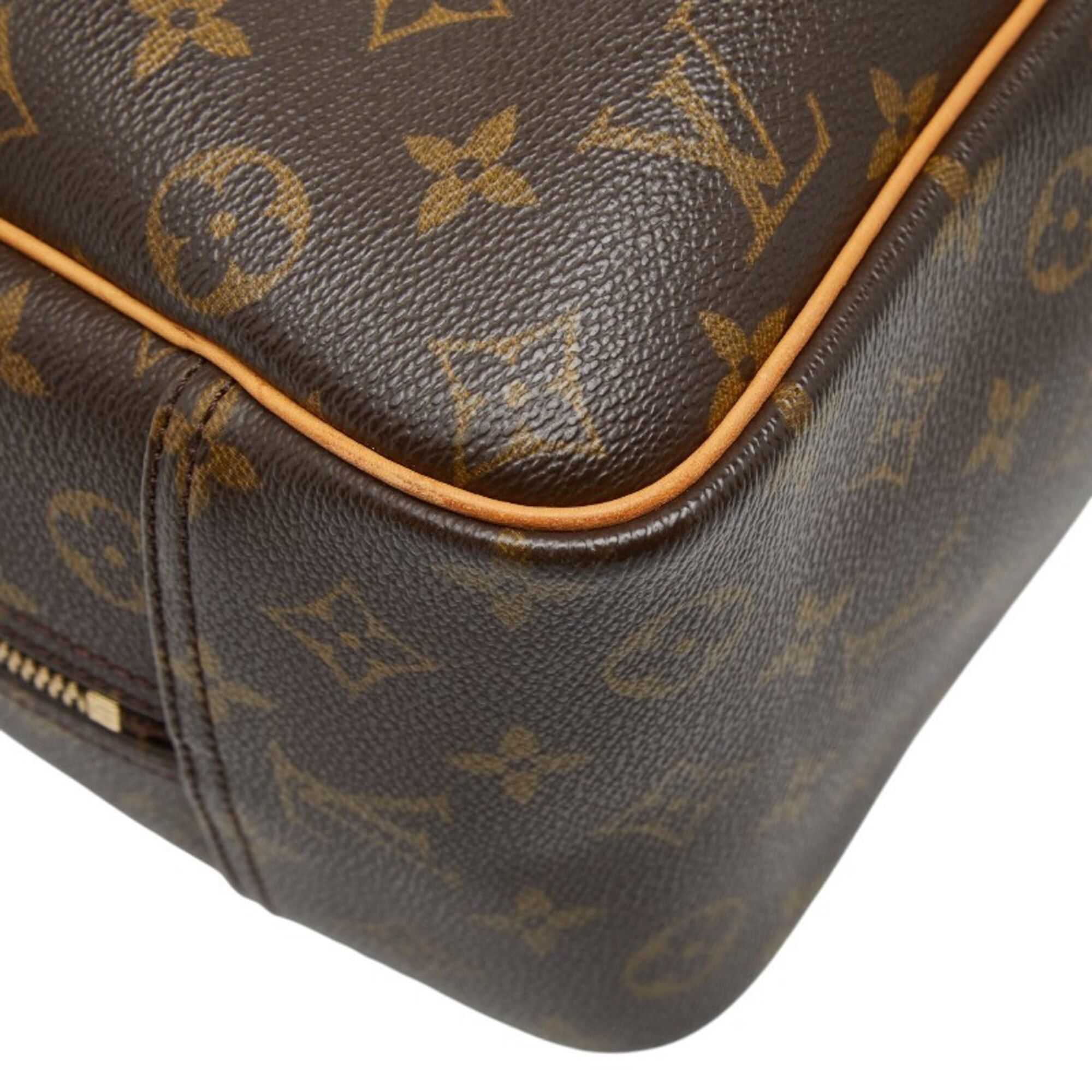 Louis Vuitton Louis Vuitton Monogram Deauville Handbag M47270 Brown Leather Women's LOUIS VUITTON Size ONE SIZE - 5 Thumbnail