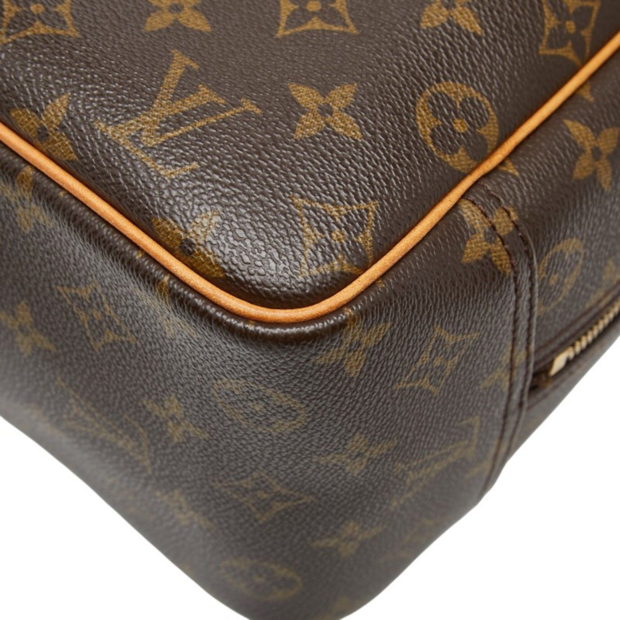 Louis Vuitton Louis Vuitton Monogram Deauville Handbag M47270 Brown Leather Women's LOUIS VUITTON Size ONE SIZE - 6 Thumbnail