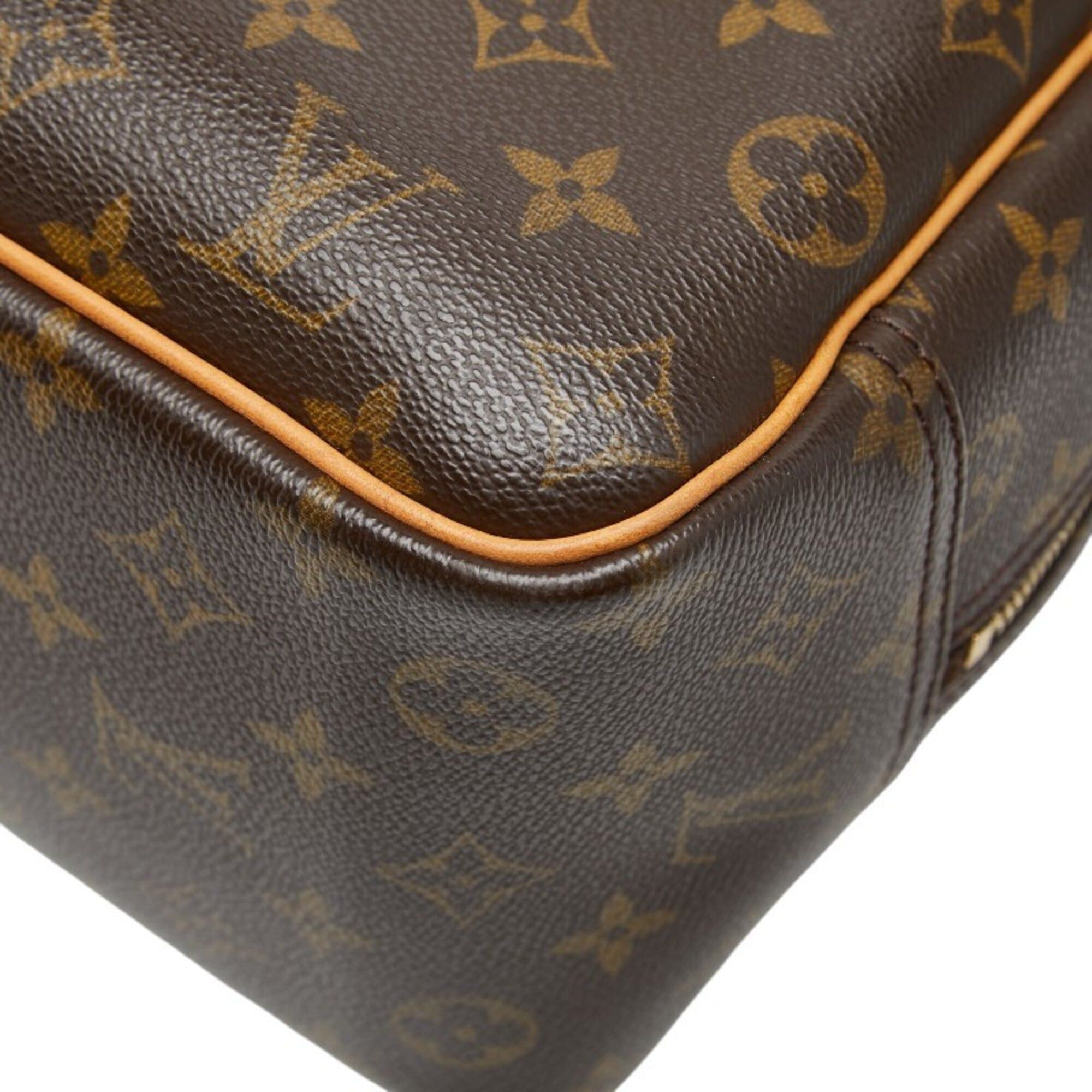 Louis Vuitton Louis Vuitton Monogram Deauville Handbag M47270 Brown Leather Women's LOUIS VUITTON Size ONE SIZE - 4 Thumbnail