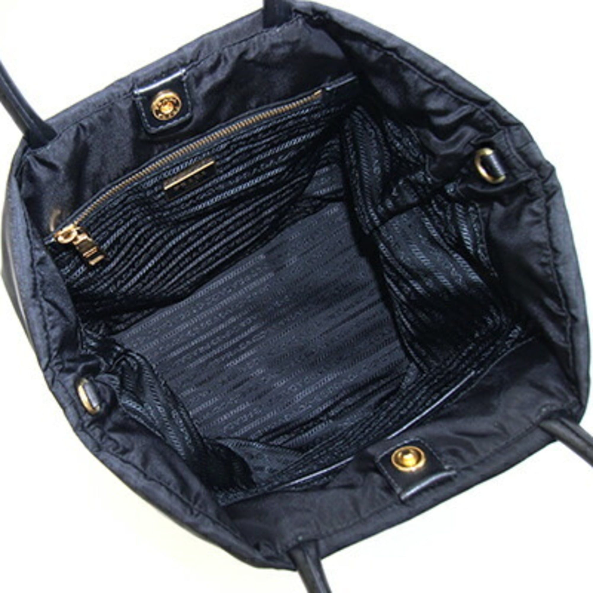 Prada Prada handbag BN2531 Black Nylon Leather Hand Tote Shoulder Bag for Women PRADA Size ONE SIZE - 3 Thumbnail