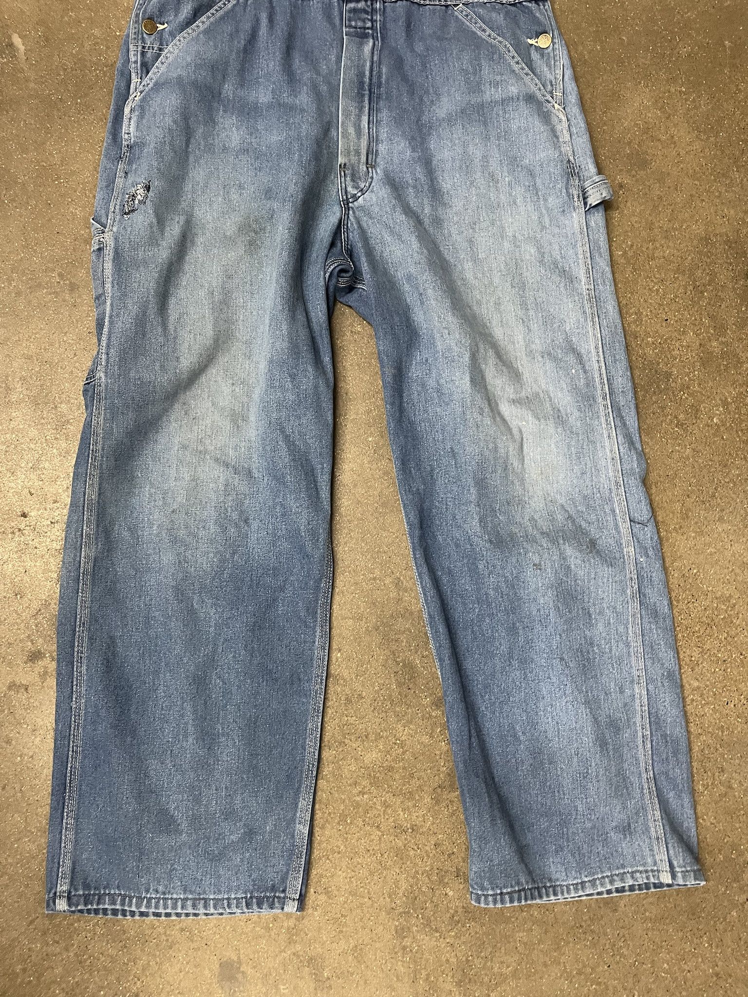 Carhartt × Vintage Vintage 1980s Sears Roebuck Carpenter Workwear Denim Oceralls Size 40 Size US 40 / EU 56 - 3 Thumbnail