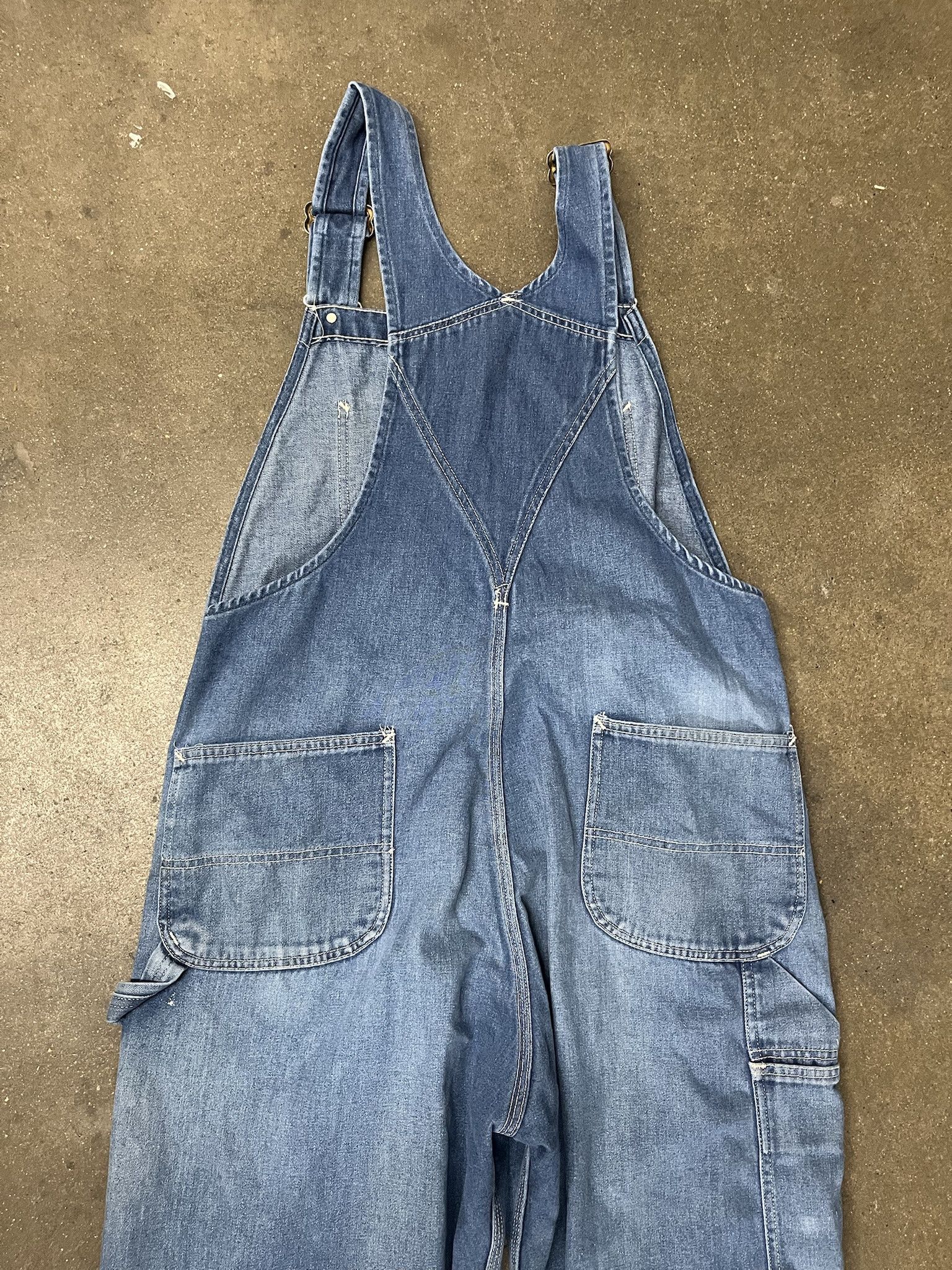 Carhartt × Vintage Vintage 1980s Sears Roebuck Carpenter Workwear Denim Oceralls Size 40 Size US 40 / EU 56 - 5 Thumbnail