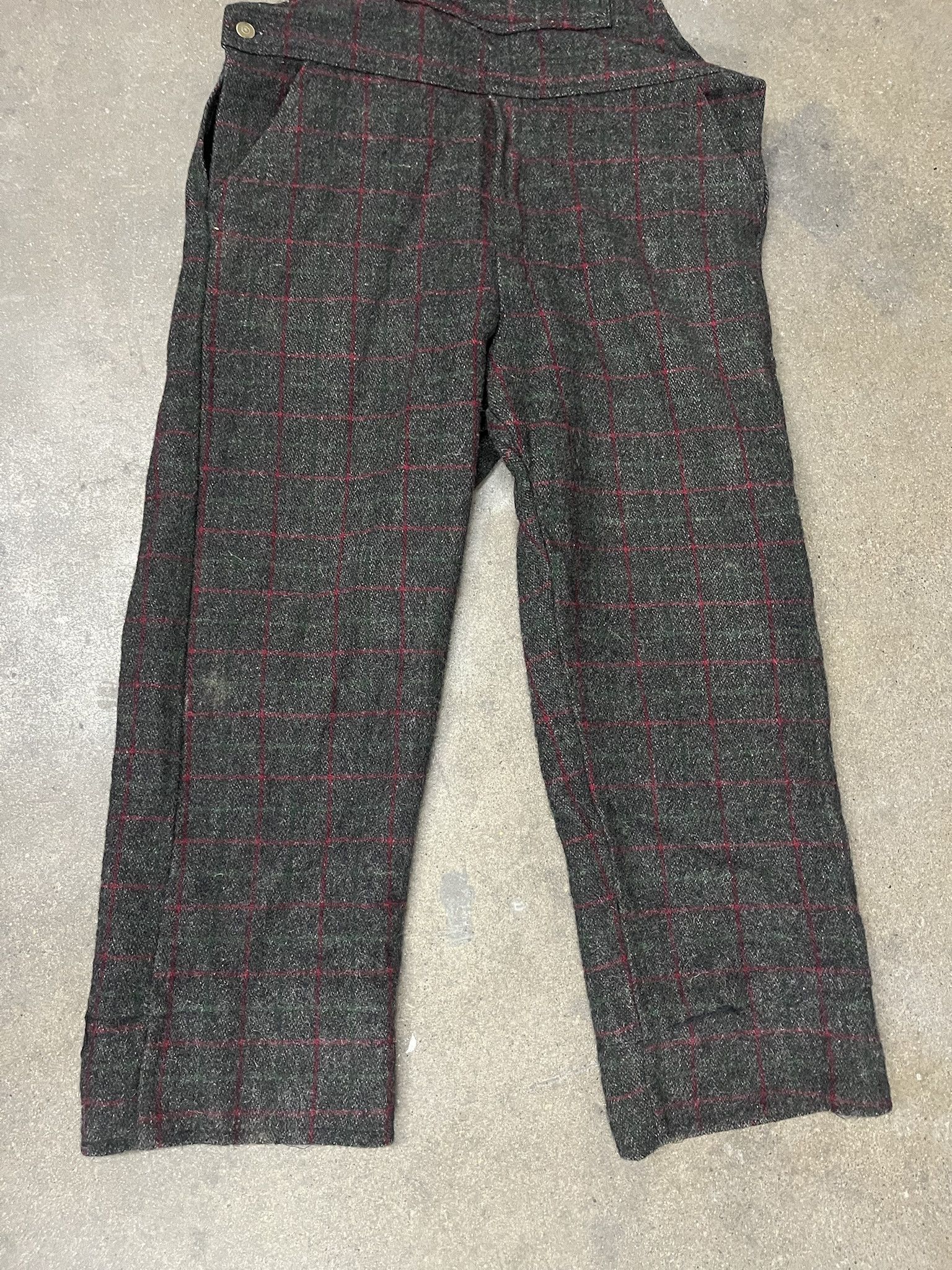 Carhartt × Vintage Vintage 1990s 100% Wool Checked Overalls Size 40 Size US L / EU 52-54 / 3 - 3 Thumbnail