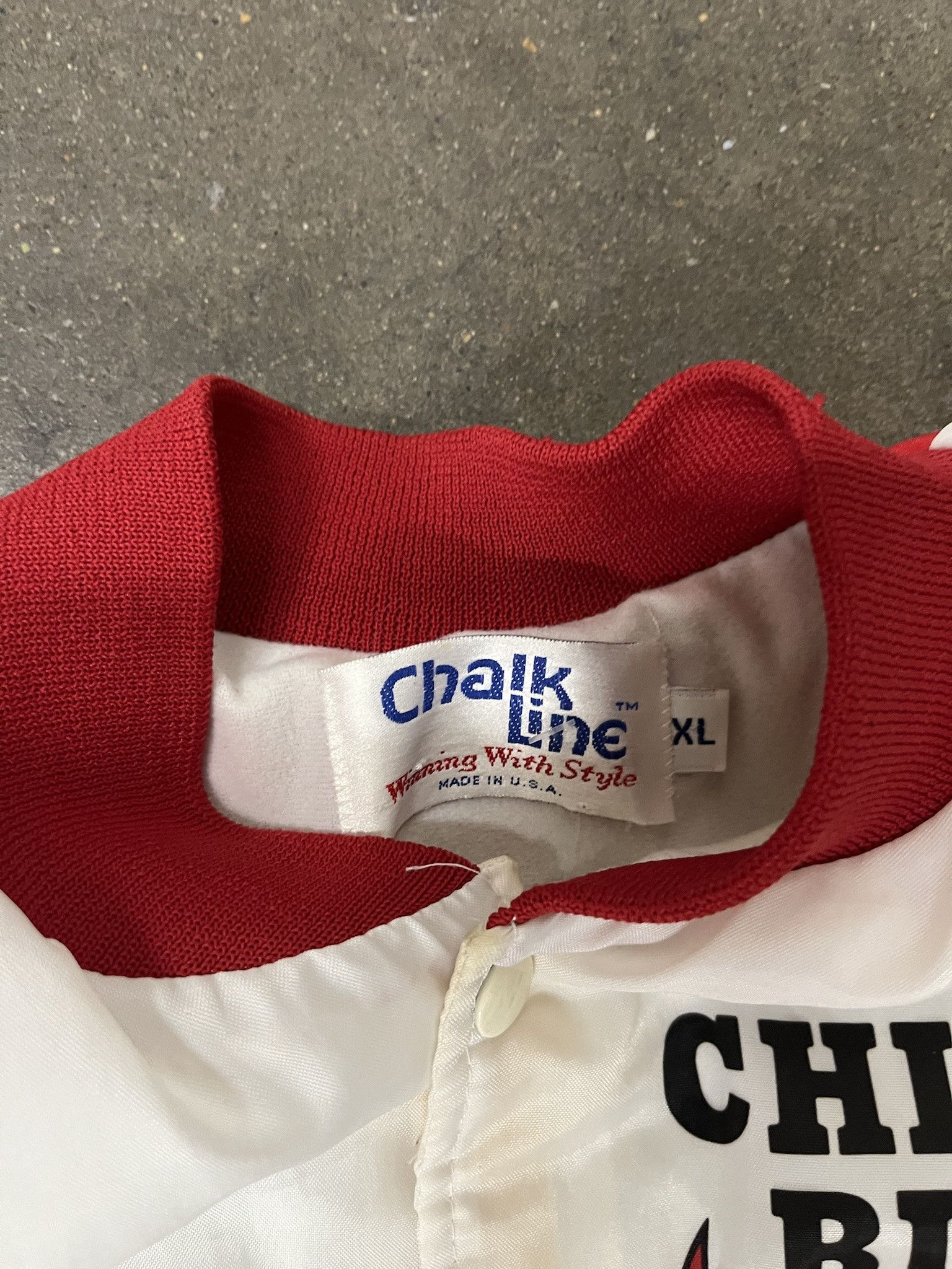 NBA × Vintage Vintage 1980s Chicago Bulls Chalk Line Basketball Jacket Size XL Size US XL / EU 56 / 4 - 2 Thumbnail