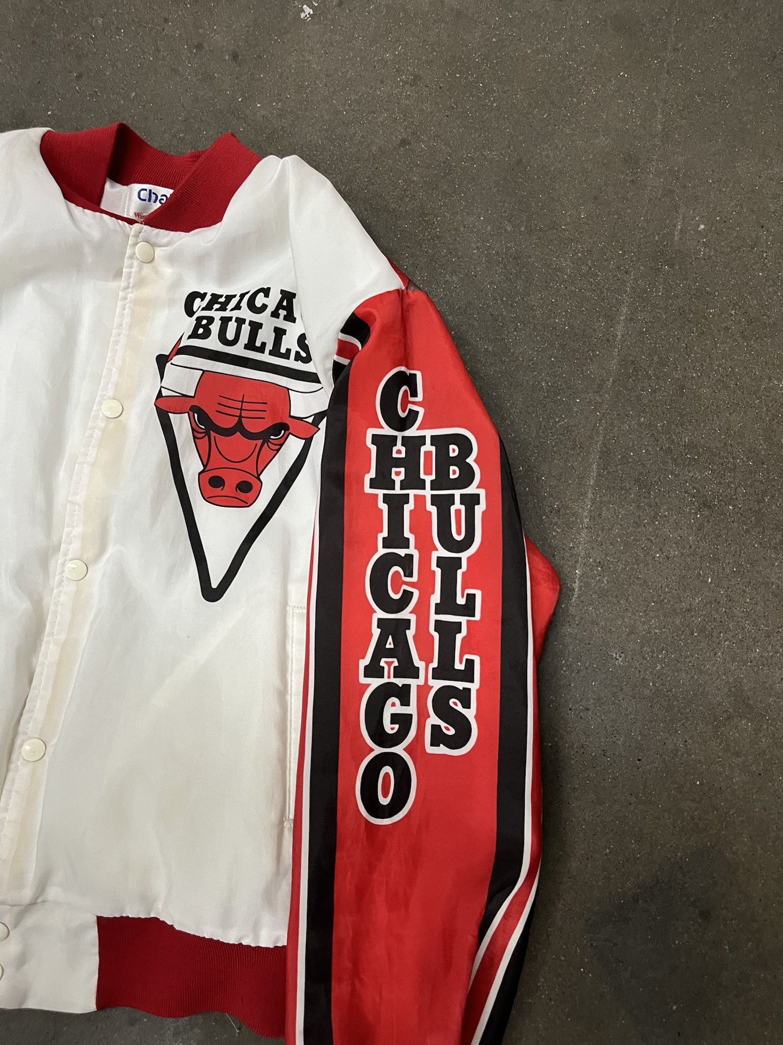 NBA × Vintage Vintage 1980s Chicago Bulls Chalk Line Basketball Jacket Size XL Size US XL / EU 56 / 4 - 3 Thumbnail
