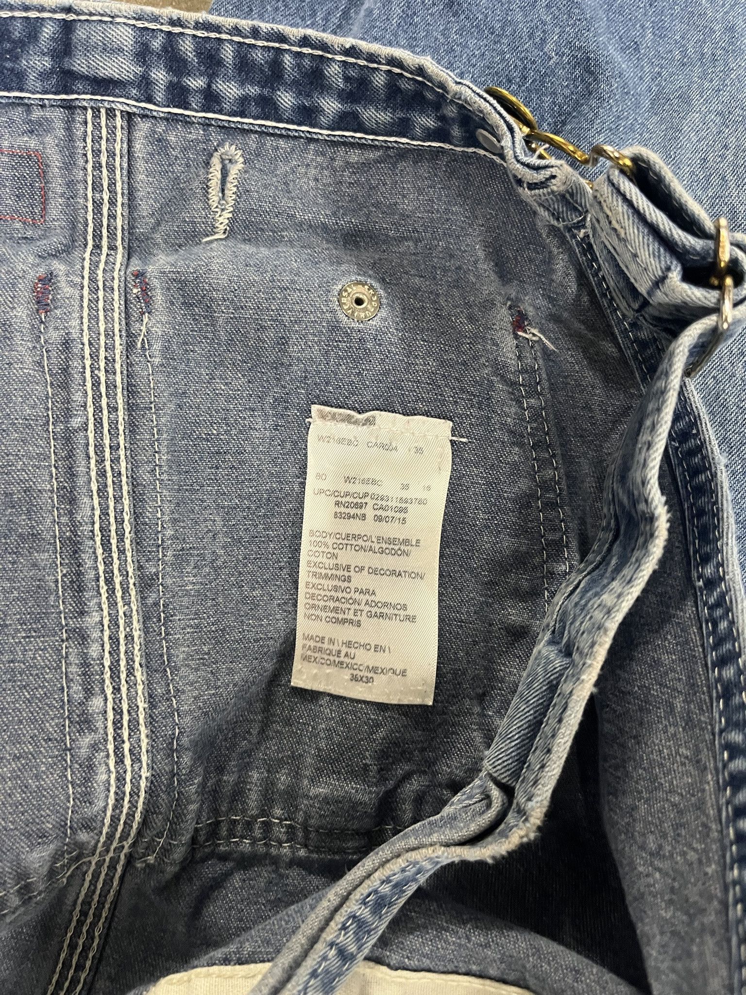 Carhartt × Dickies × Vintage Vintage 2000s Dickies Denim Overalls Size 38 Size US L / EU 52-54 / 3 - 4 Thumbnail