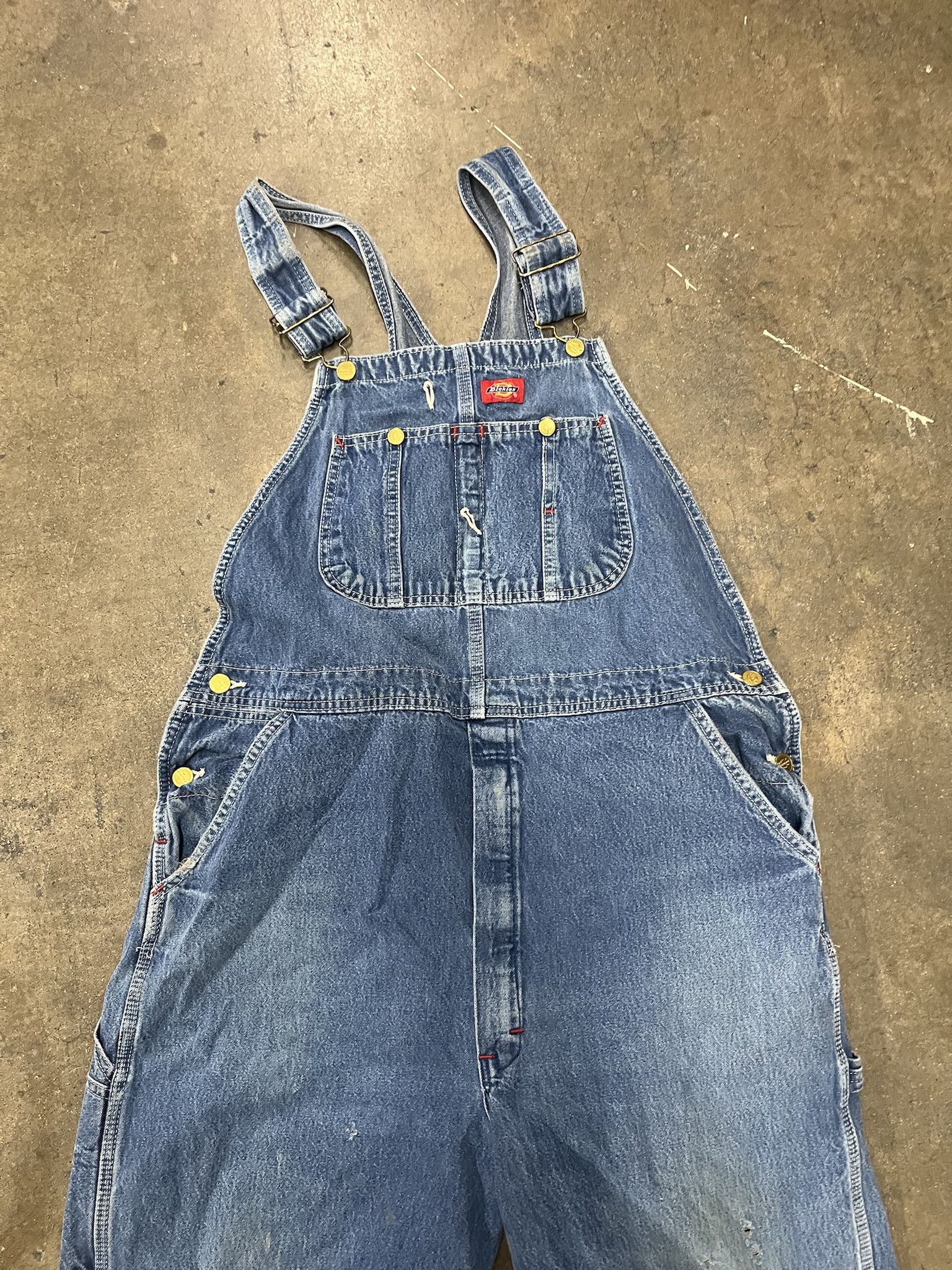 Carhartt × Dickies × Vintage Vintage 2000s Dickies Denim Overalls Size 38 Size US L / EU 52-54 / 3 - 2 Thumbnail