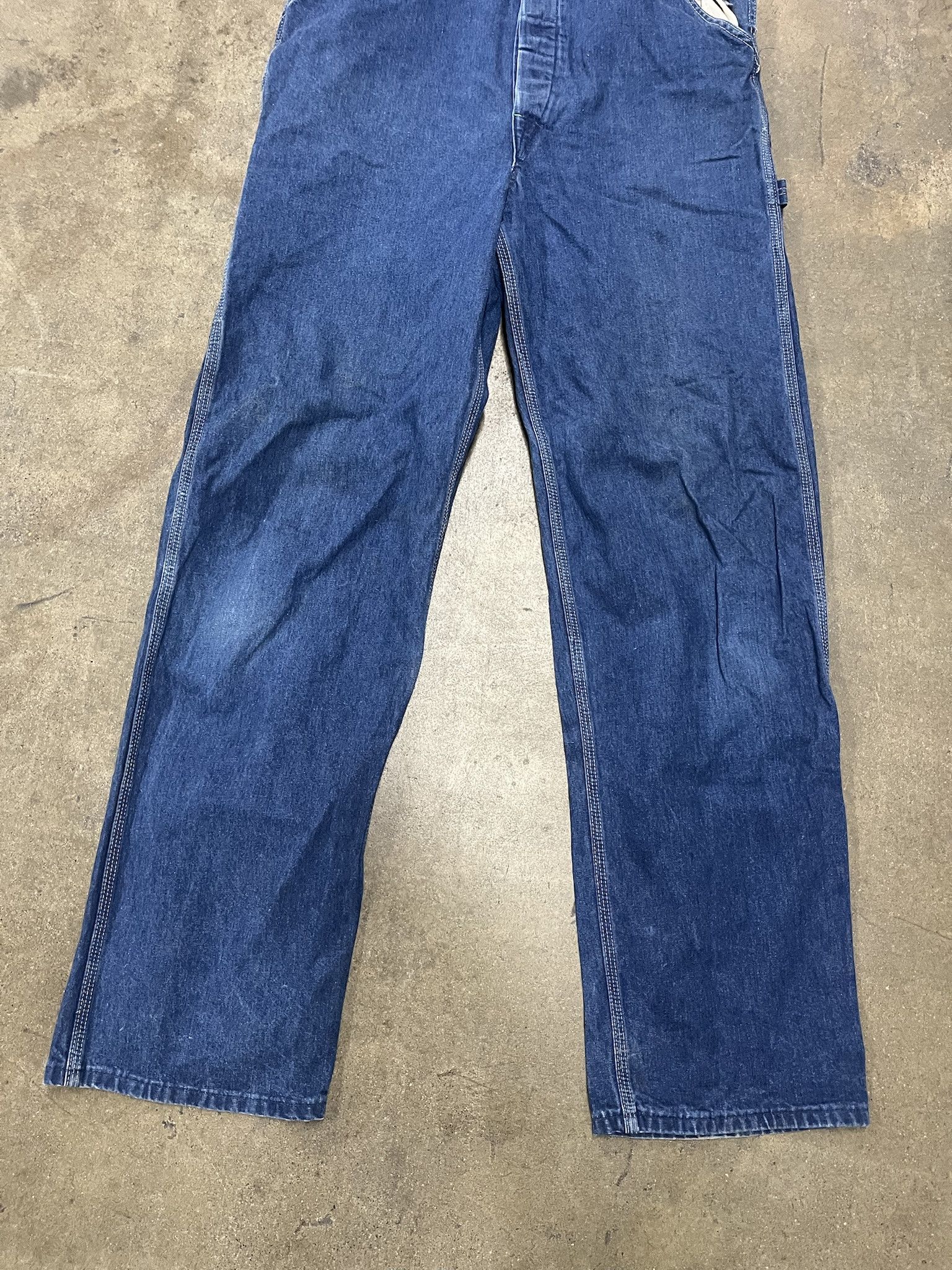 Oshkosh × Vintage Vintage 1990s Osh Kosh Dark Wash Denim Overalls Size 35 Size US 35 - 3 Thumbnail