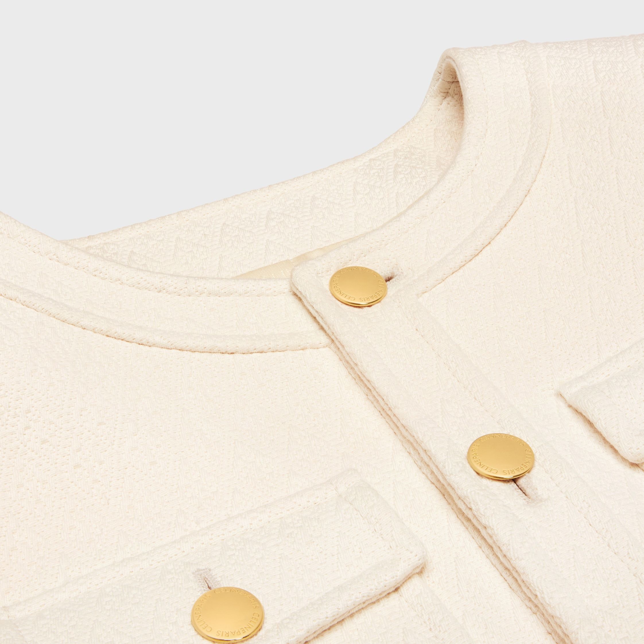 Celine DANI JACKET IN BOUTIS COTTON cream Size XXL / US 16-18 / IT 52-54 - 3 Thumbnail