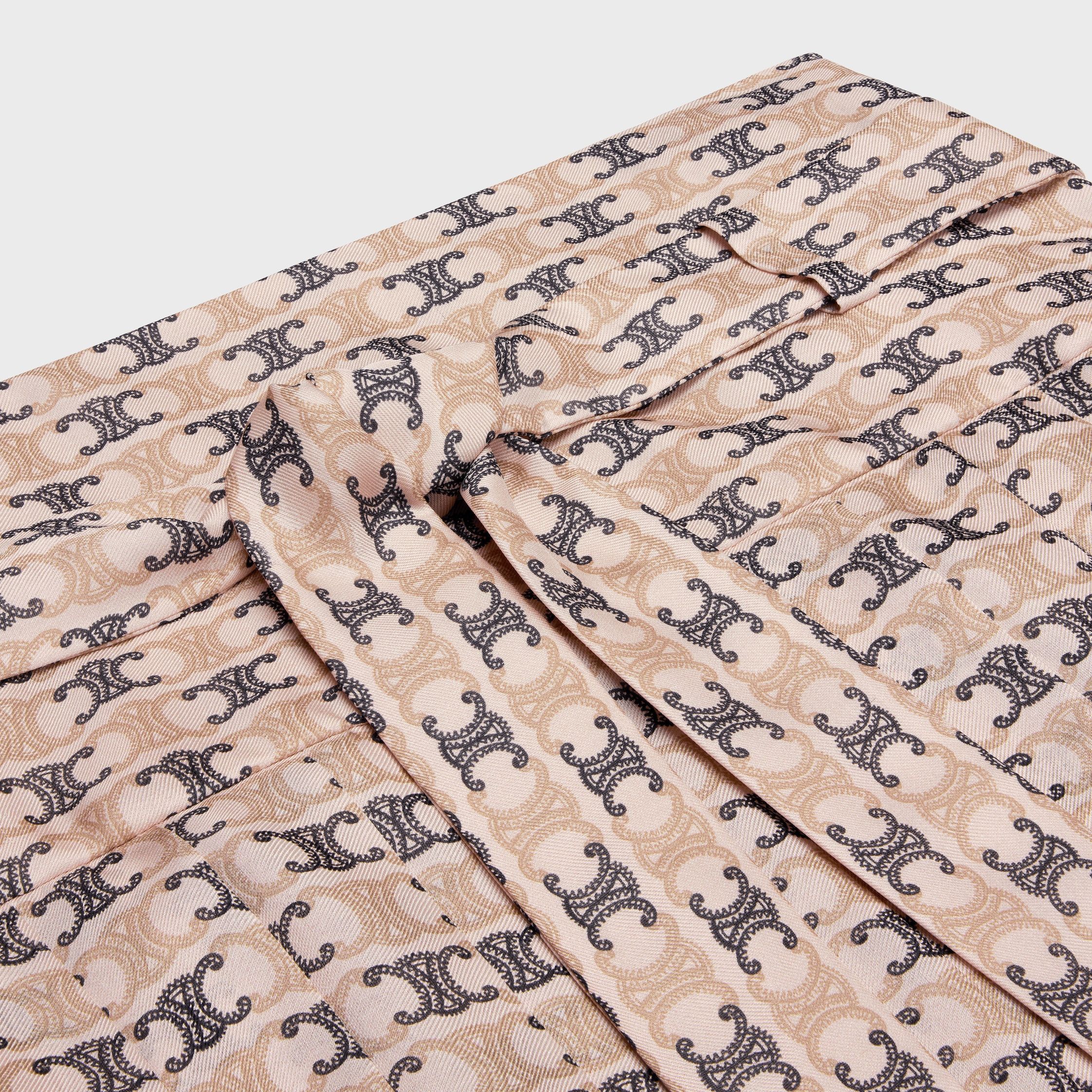 Celine PLEATED SKIRT IN SILK GEORGETTE pink beige/camel/beige Size 26" / US 2 / IT 38 - 3 Thumbnail